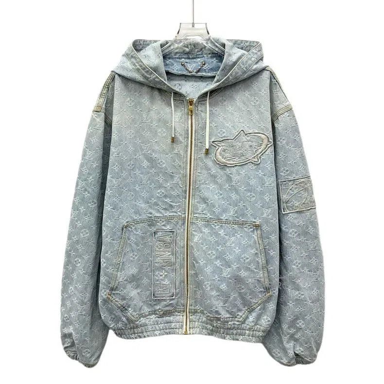 Louis Vuitton Louis Vuitton x NBA Denim Hooded Jacket. Size US XL / EU 56 / 4 - 1 Thumbnail