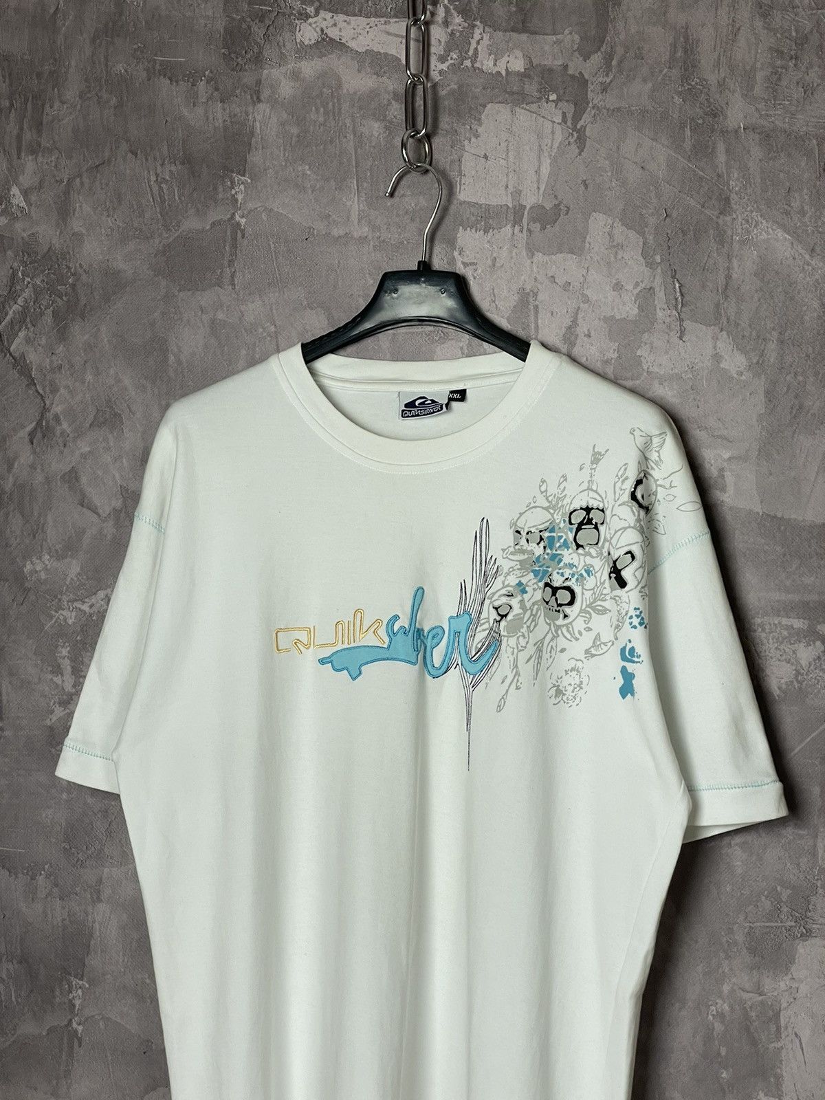 Affliction × Quiksilver Vintage Quiksilver Affliction Style Big Print Mocha t shirt Size US XL / EU 56 / 4 - 4 Thumbnail