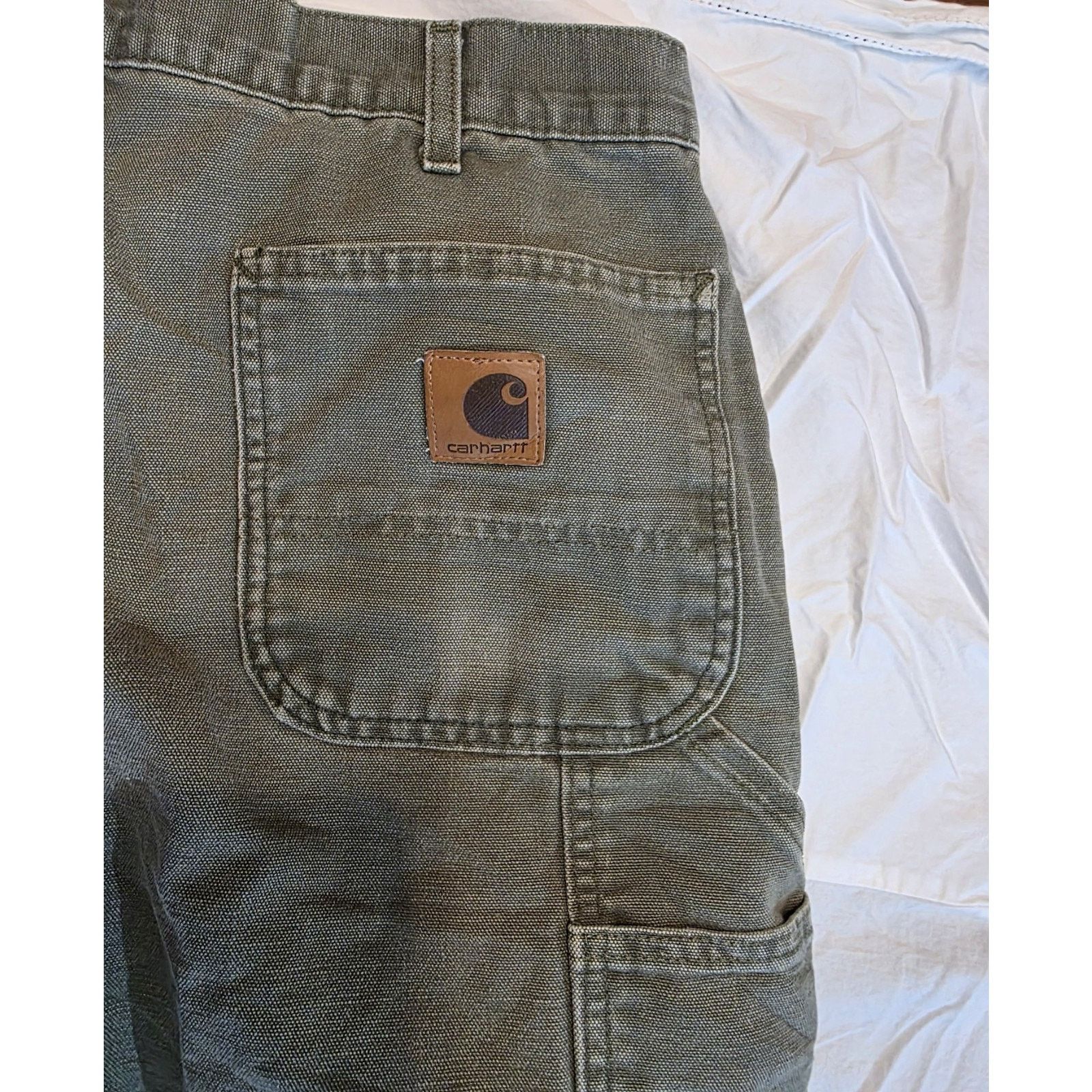Carhartt Carhartt Men's Olive Green Size 36x32 Blanket Lined Jeans Size US 36 / EU 52 - 12 Thumbnail