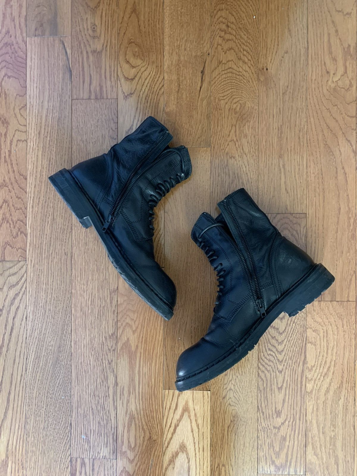 Ann Demeulemeester Ann Demeulemeester Black Lace-up Combat Boots Size US 9 / EU 42 - 2 Thumbnail