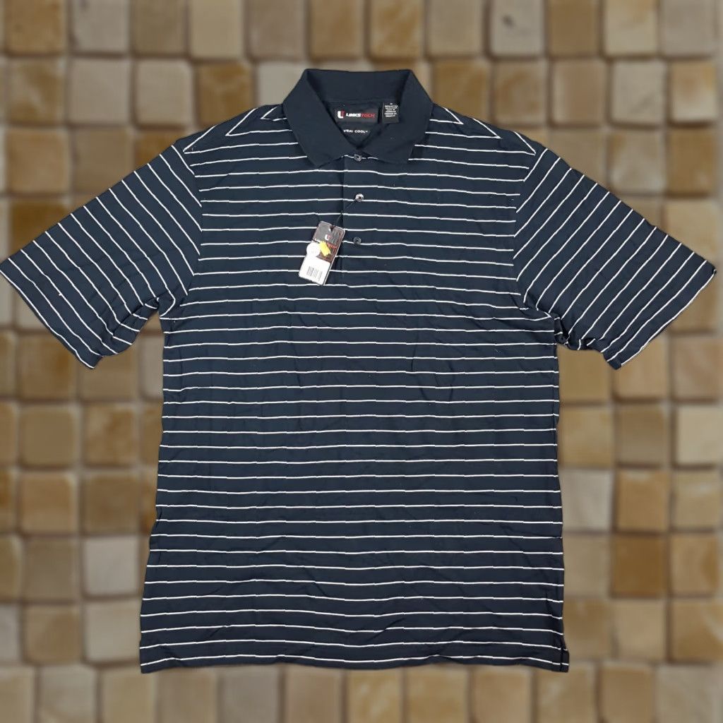 Vintage VINTAGE Links Tech Striped Short Sleeve Golf Polo Mens Size M Relaxed Fit Preppy Collar Shirt Size US M / EU 48-50 / 2 - 1 Thumbnail