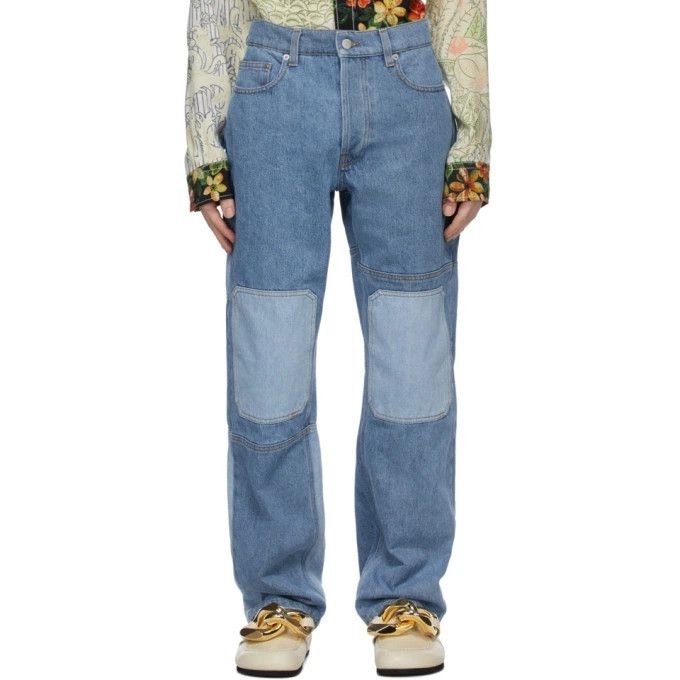 JW Anderson JW Anderson Blue Patchwork Workwear Jeans Size US 34 / EU 50 - 9 Thumbnail