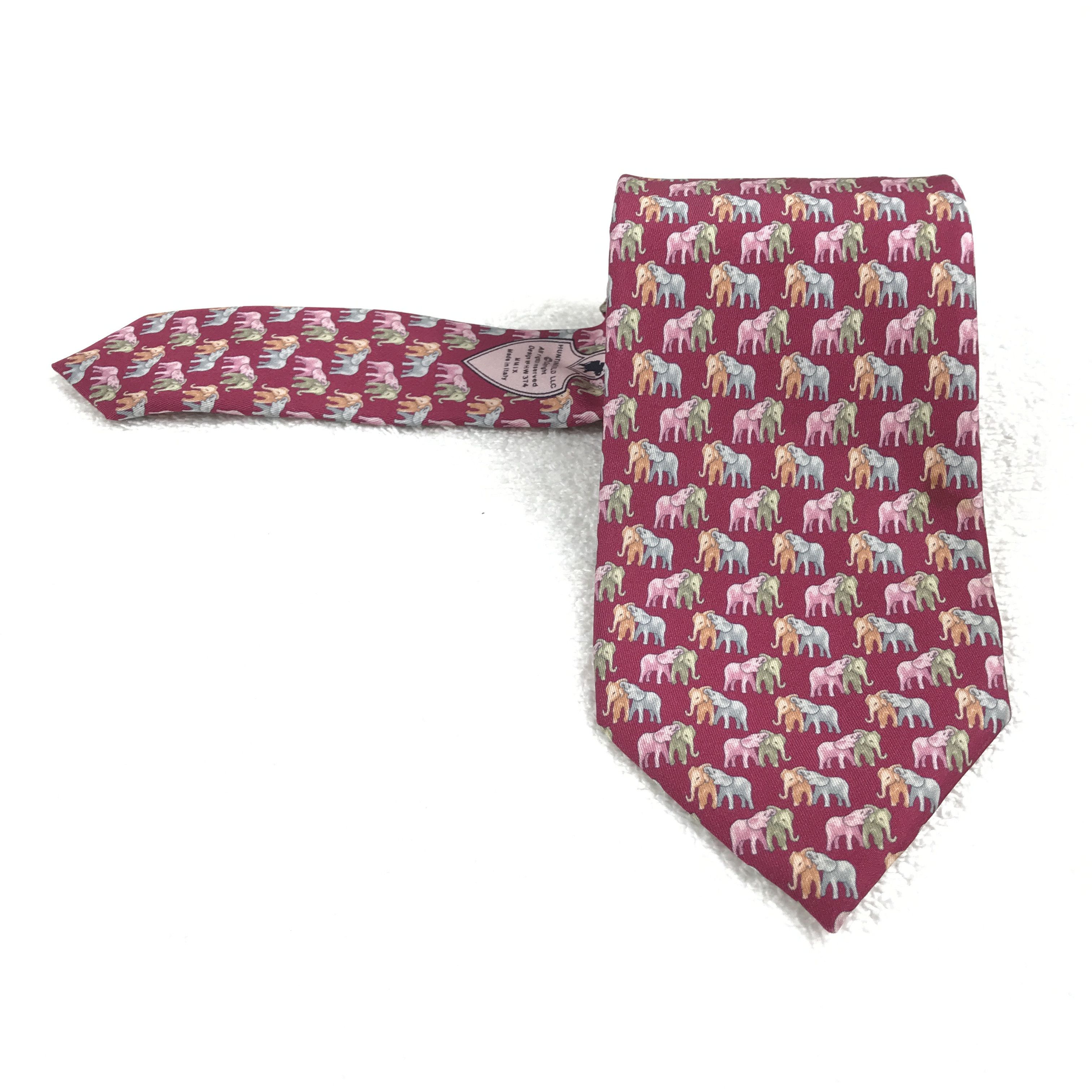 Designer × Vintage Vintage Hunting World Silk Necktie Size ONE SIZE - 1 Thumbnail