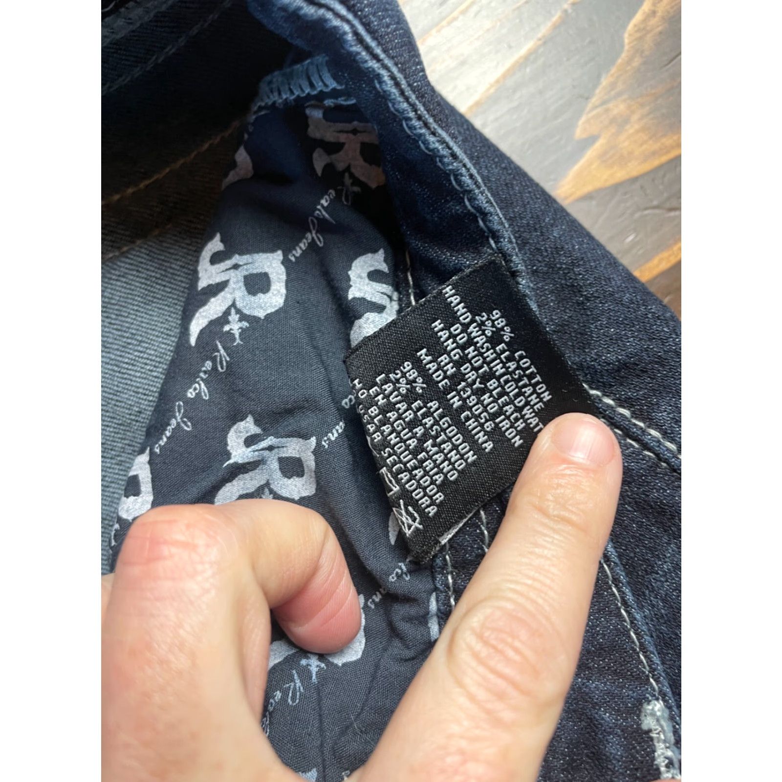 Denime Realco Jeans Women's 30 Black Jeweled Denim Straight Relaxed Fit Jeans Menstrual? Size 24" / US 00 / IT 34 - 5 Thumbnail
