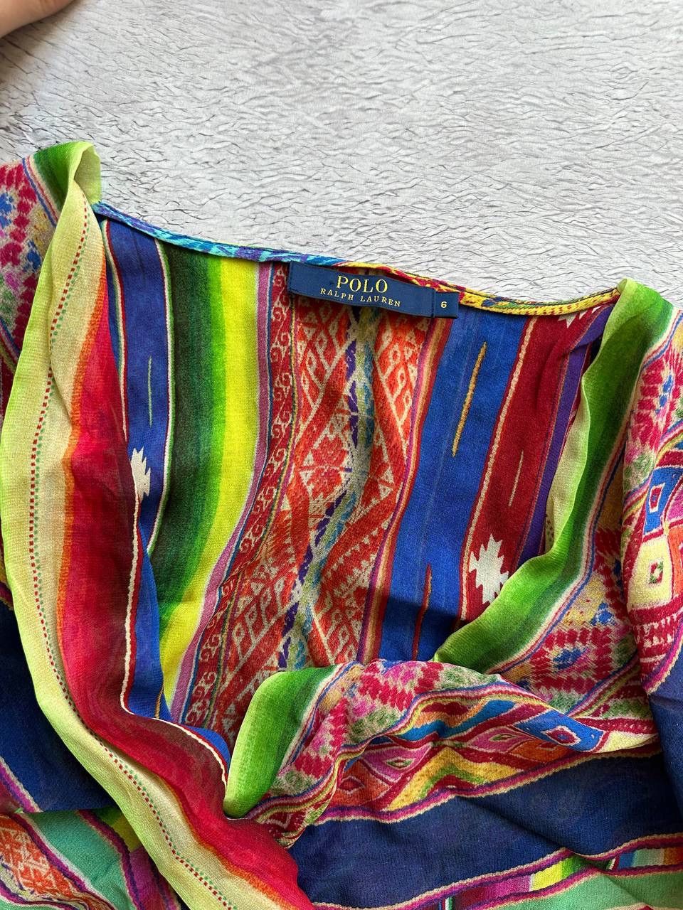 Polo Ralph Lauren Rare! Polo Ralph Lauren Drees Multicolored Silk Asymmetric Size M / US 6-8 / IT 42-44 - 6 Thumbnail