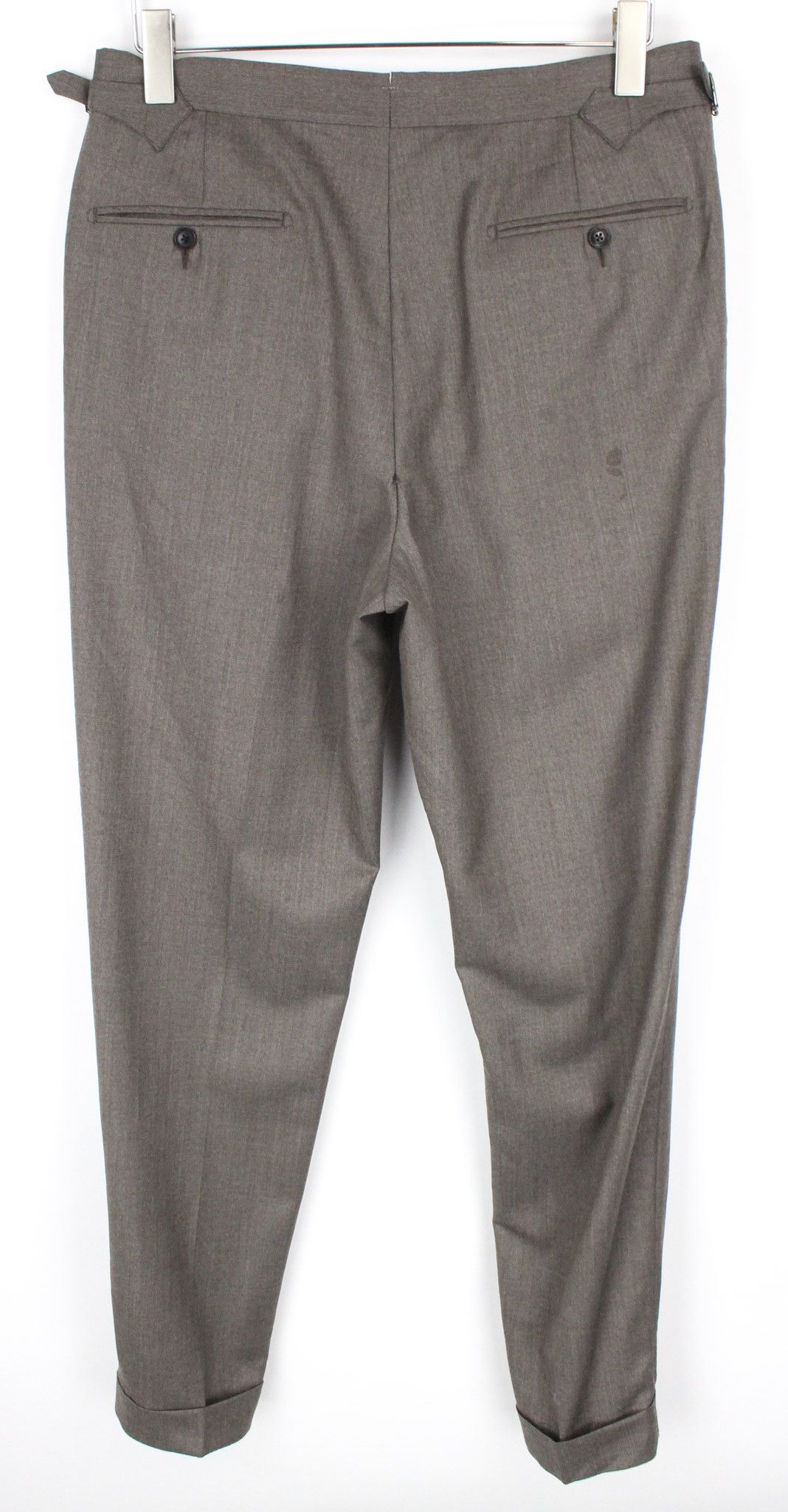 Suitsupply VIGO UK40L Brown Wool Pleated 72382 Size 40L - 2 Thumbnail