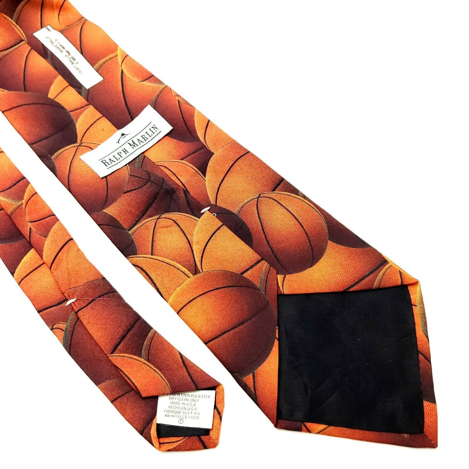 Ralph Marlin Vintage 1995 Ralph Marlin Polyester Tie Just Balls Basketbal Size ONE SIZE - 6 Thumbnail