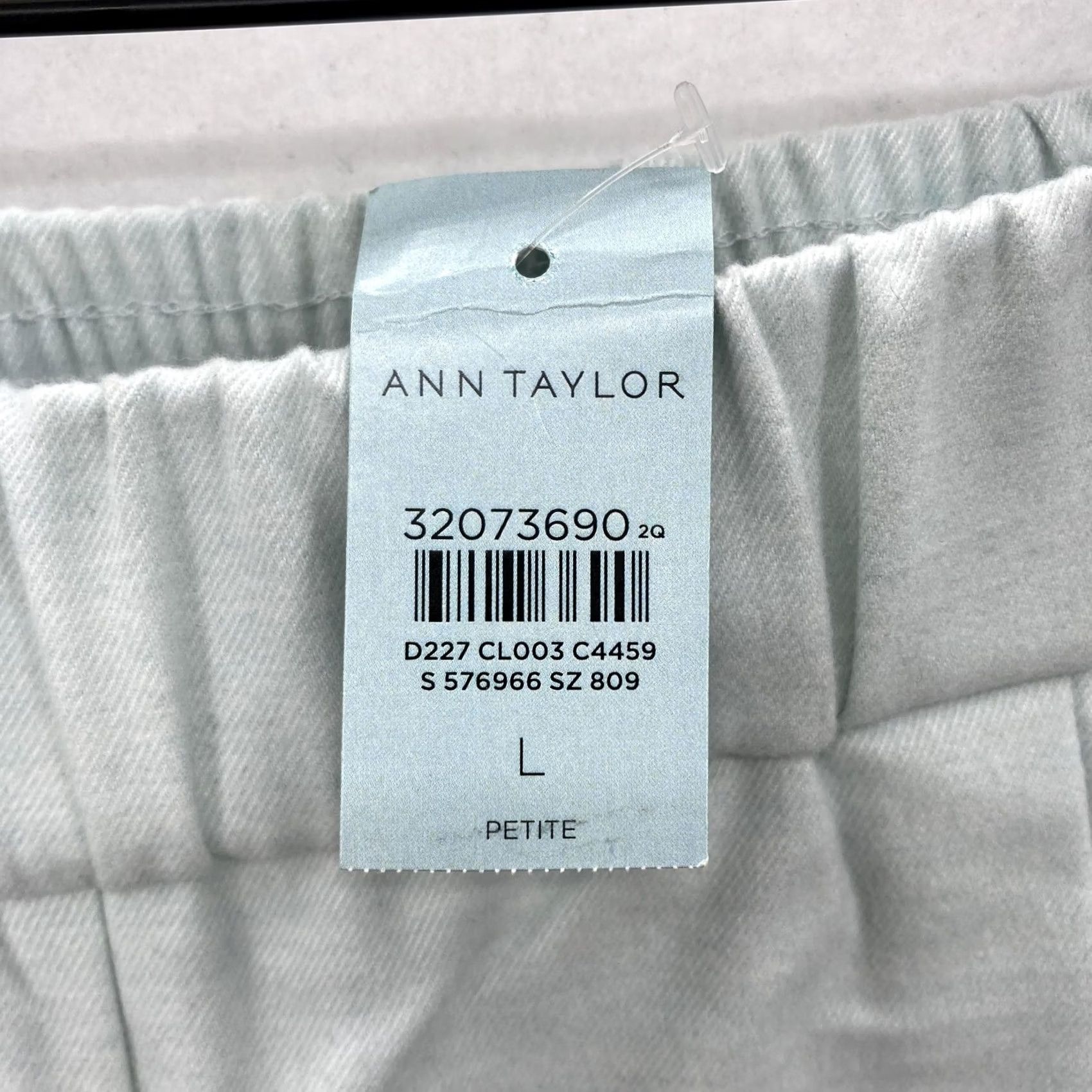 Ann Taylor Ann Taylor Pants Womens Large Petite Light Mint Green Wide Leg Pull On Pleated Size 36" / US 14 / IT 50 - 4 Thumbnail