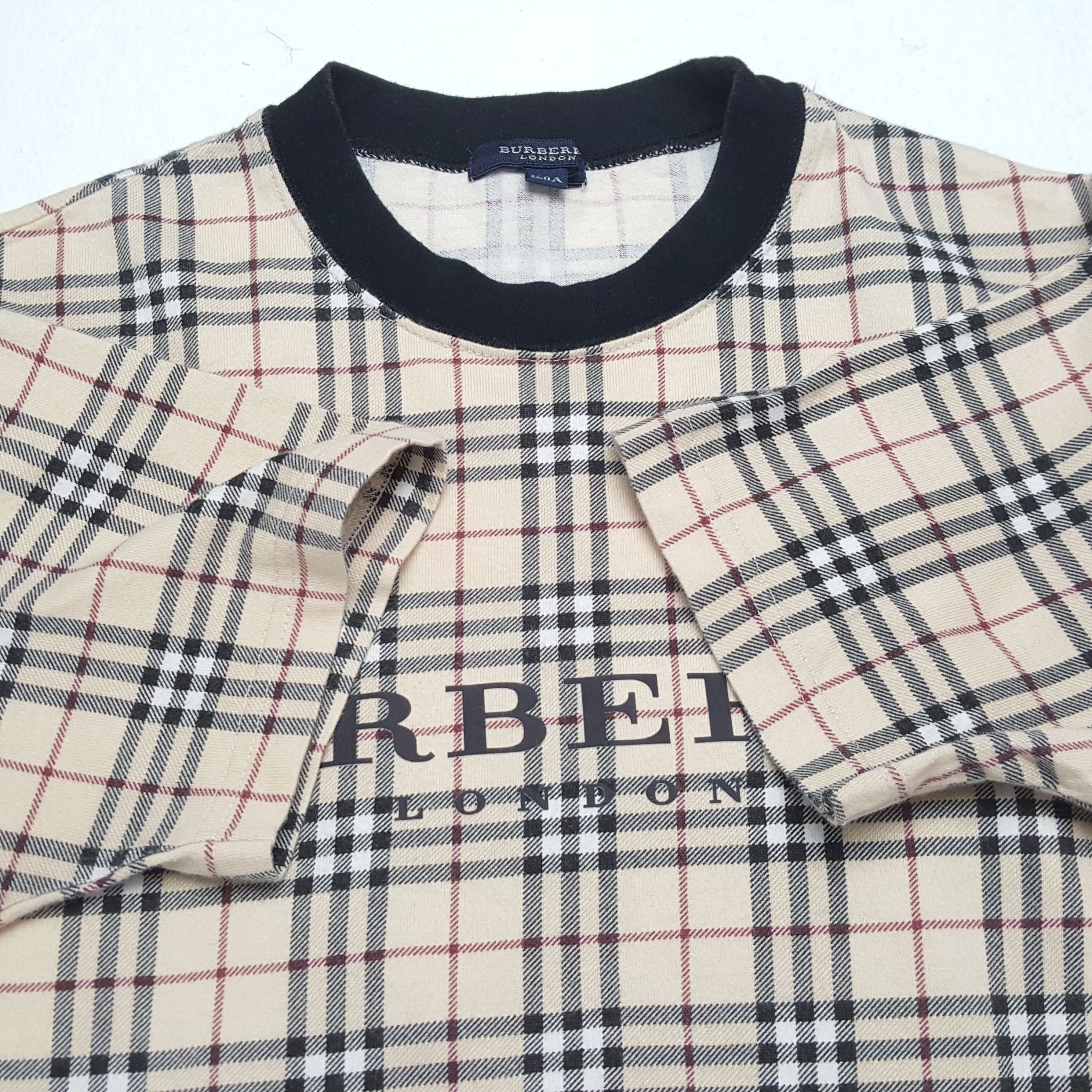 Burberry × Vintage Vintage BURBERRY LONDON Nova Check Design Style T-Shirts Size US S / EU 44-46 / 1 - 5 Thumbnail