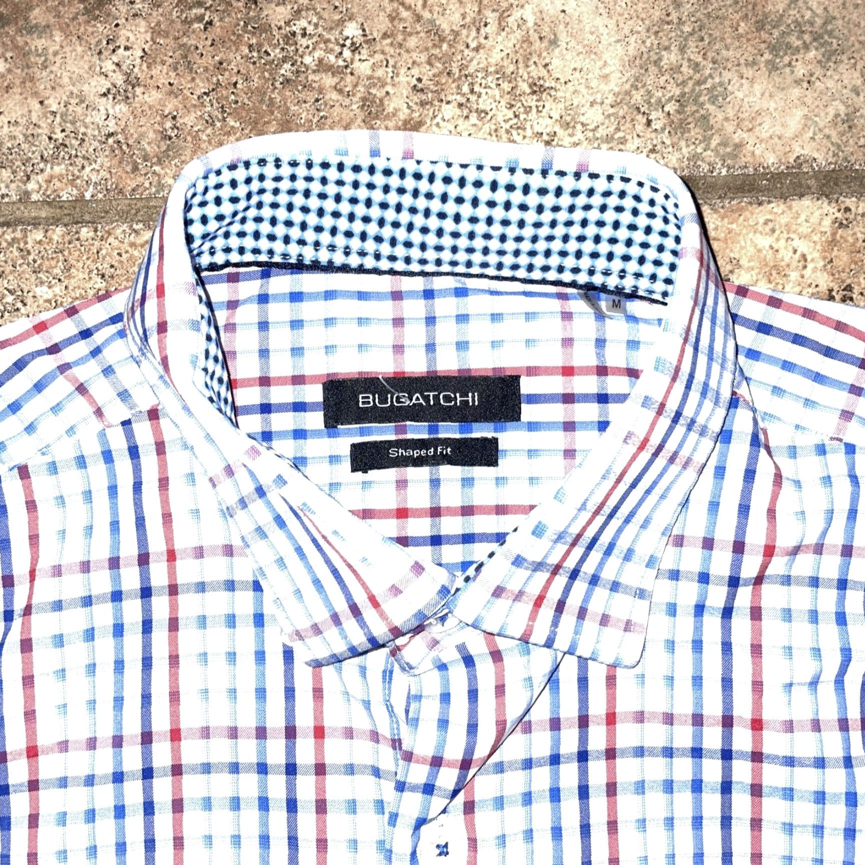BUGATCHI Bugatchi Shaped Fit Plaid Button-Up Shirt Mens M Multicolor Long Sleeve Button-Up Shirt Mens M Size US M / EU 48-50 / 2 - 2 Thumbnail