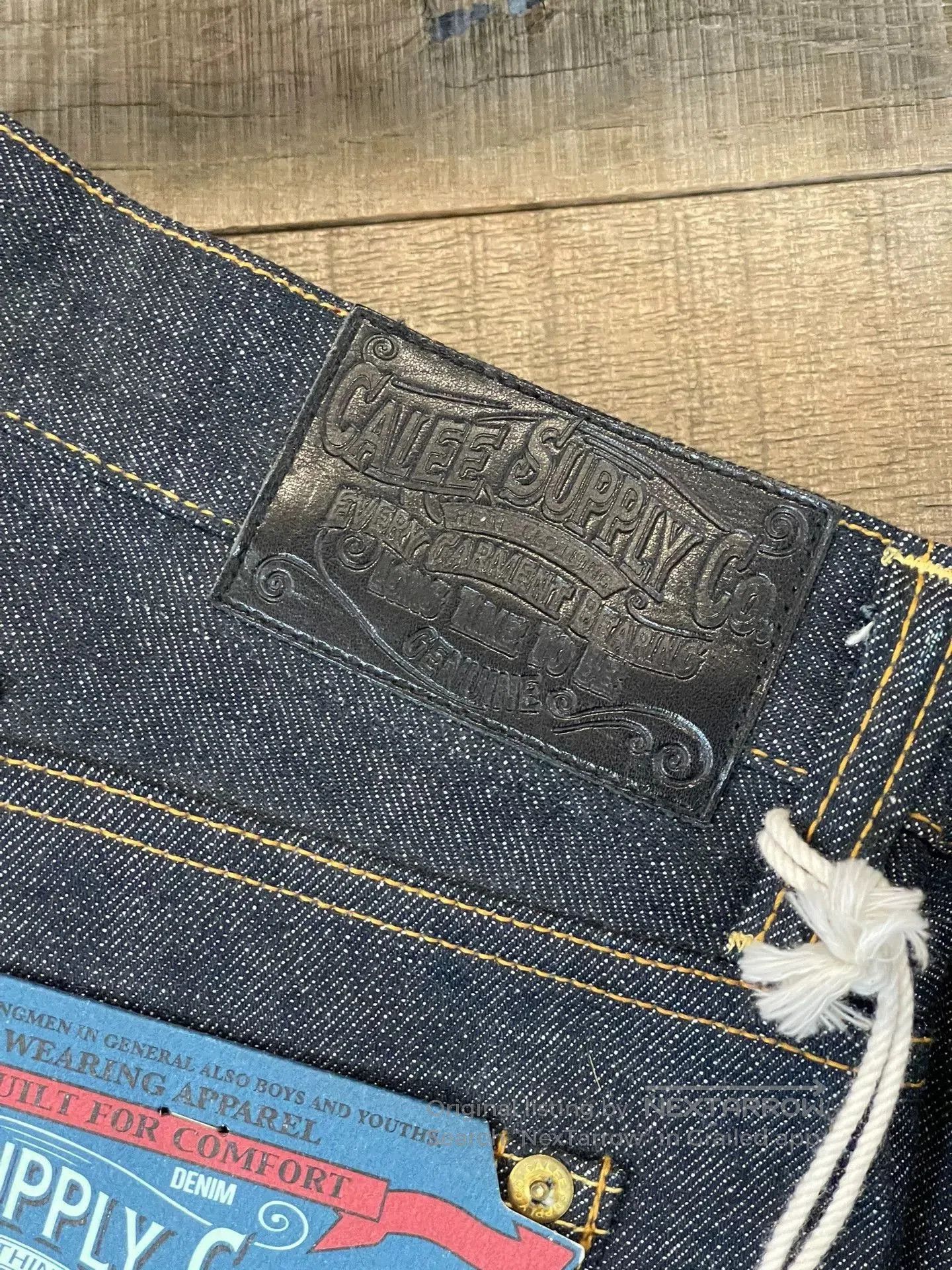 CAYL Calee Paris Button Raw Denim Jeans. Size US 36 / EU 52 - 3 Thumbnail