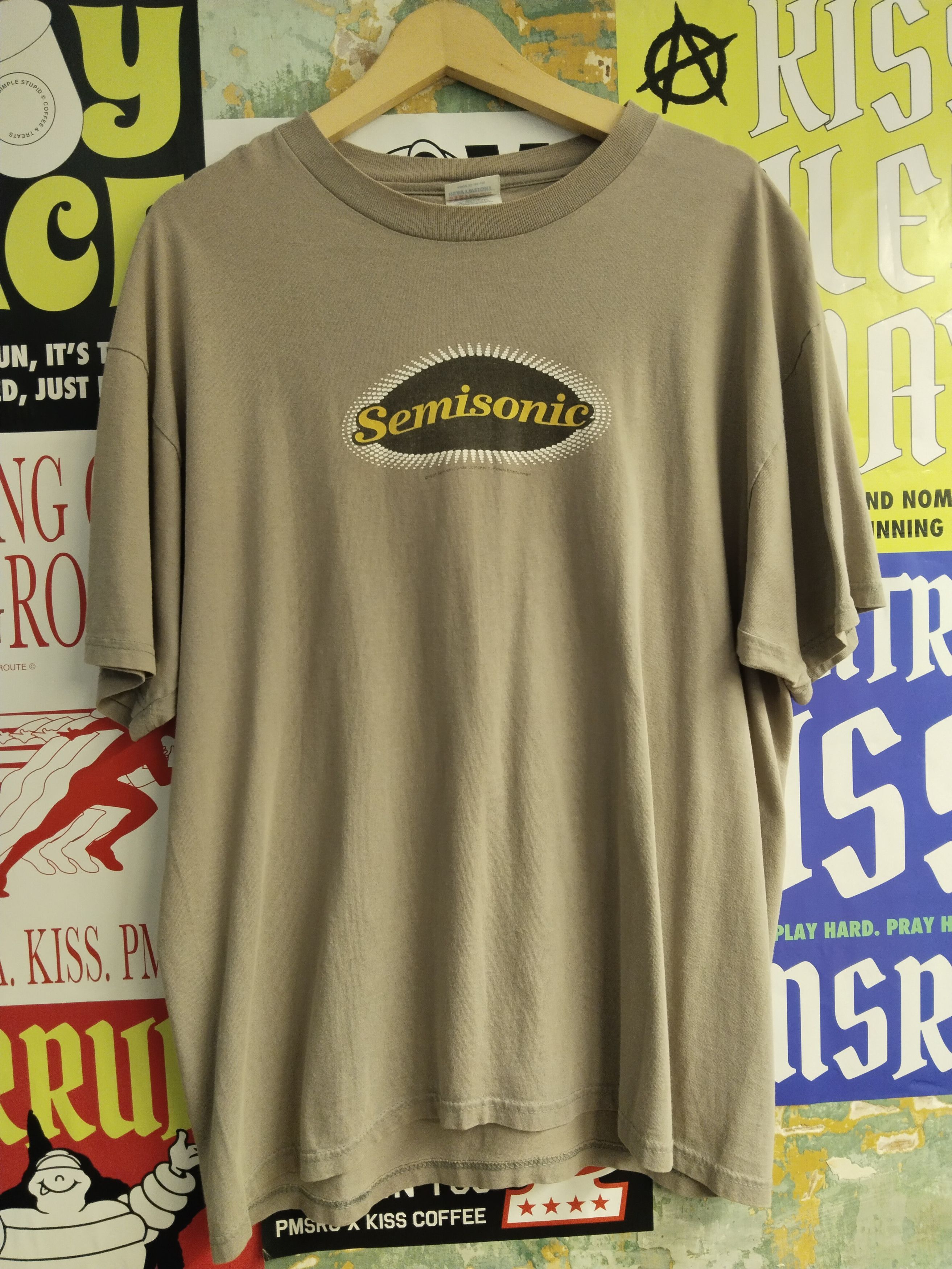 image of Band Tees x Rock Tees Vintage Semisonic Band in Khaki, Men's (Size XL)