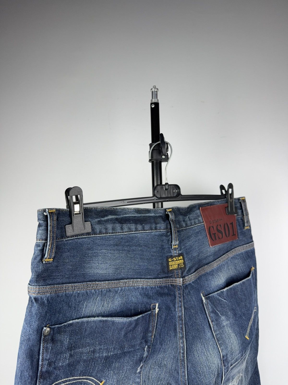 G-Star Retro 00s G-Star RAW GS01 Distressed Denim Shorts Cuffed 33 Size US 33 - 6 Thumbnail
