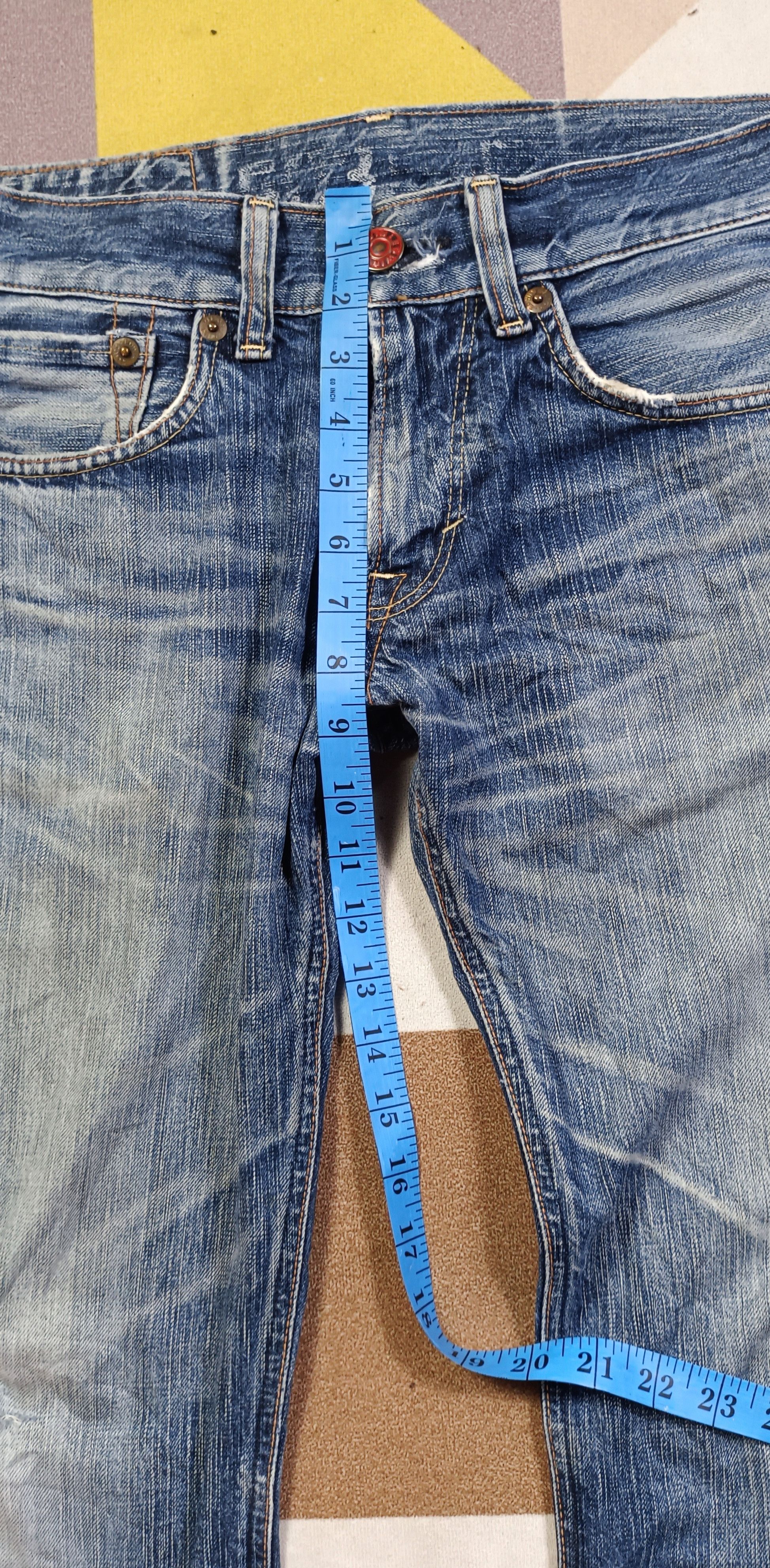 Edwin Vintage Edwin 503 Blue Trip Distressed Jeans Very Rare Size US 32 / EU 48 - 18 Thumbnail