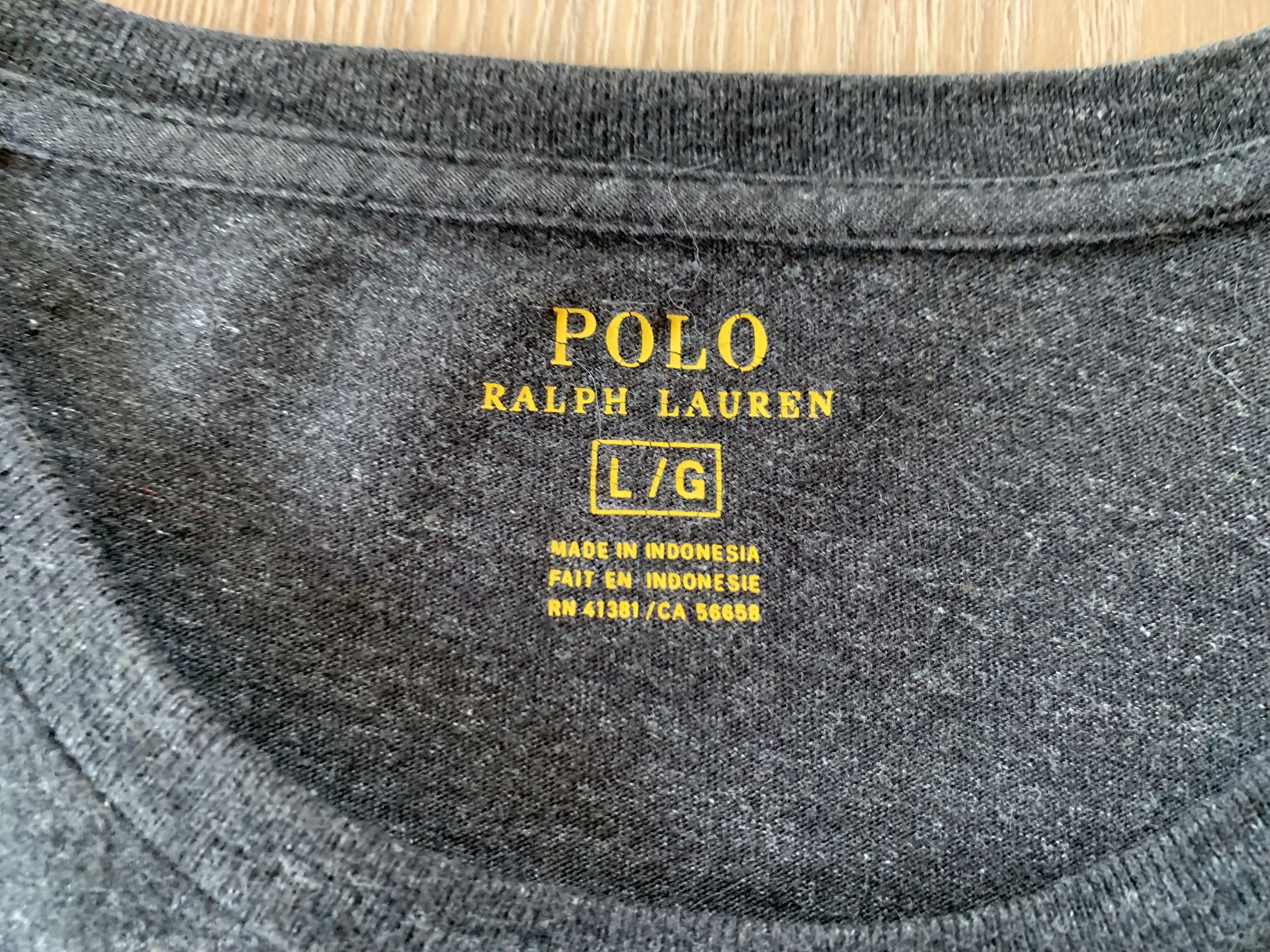 Polo Ralph Lauren Polo Ralph Lauren Grey Basic Cotton T-Shirt Size US L / EU 52-54 / 3 - 5 Thumbnail