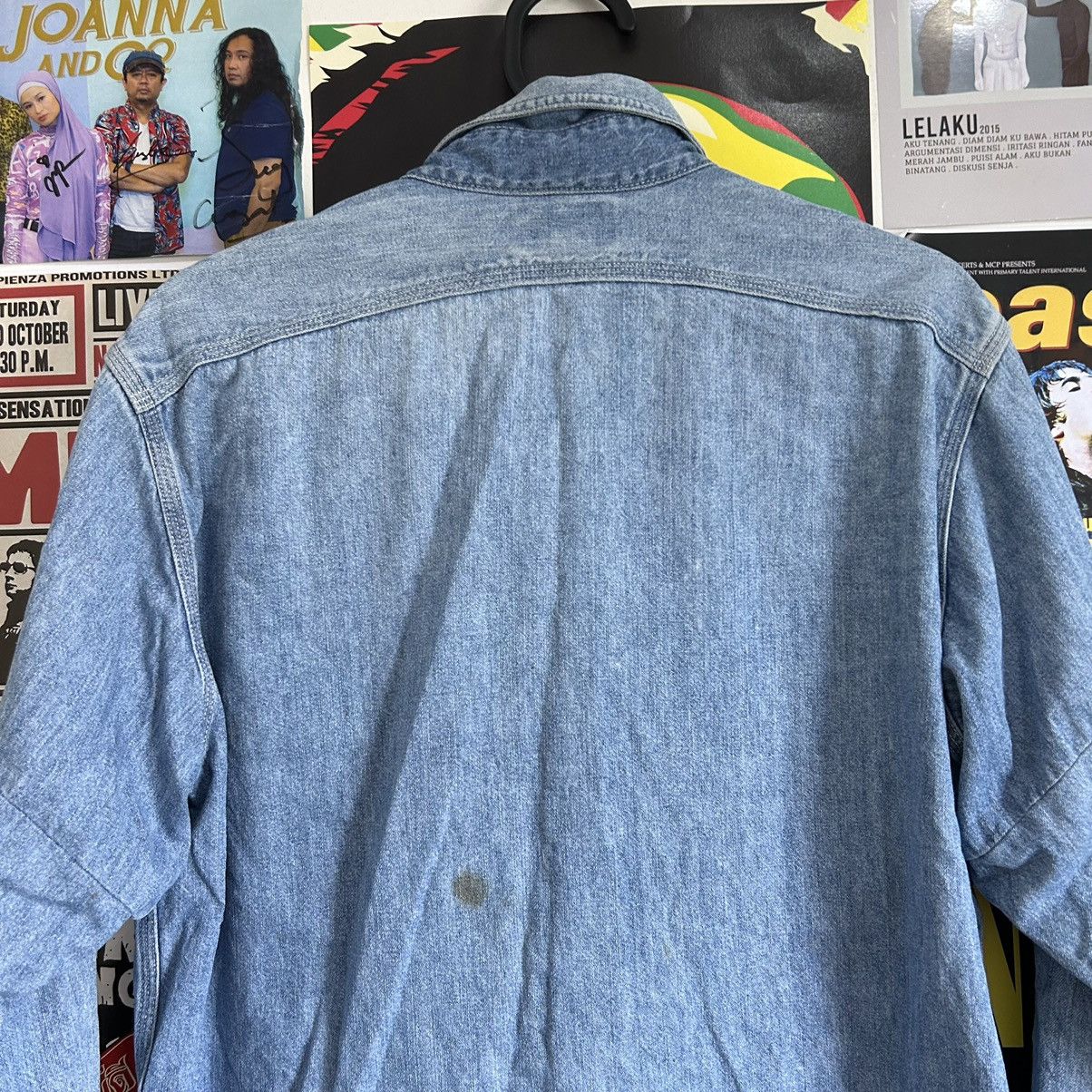 Edwin Vintage Edwin 90s Blue wash Denim Shirt Size US L / EU 52-54 / 3 - 8 Thumbnail