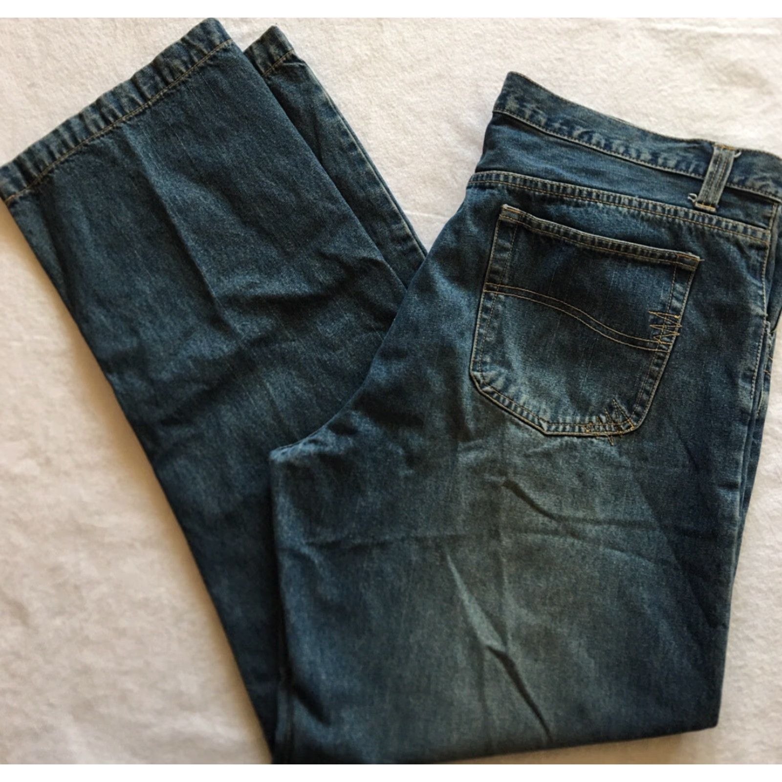Denime VINTAGE Cross Fire Jeans Men’s 38x32 Denim Work Pants 5-Pocket Straight Blue 90s Grunge Mens Size US 38 / EU 54 - 2 Thumbnail