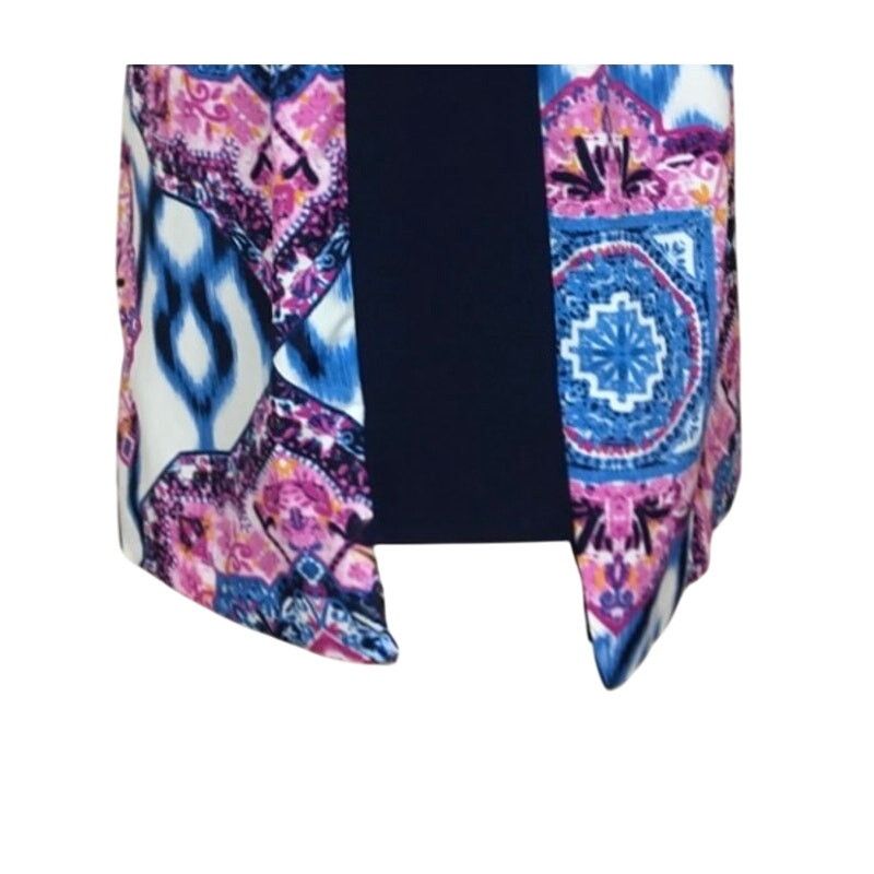 Vince Camuto Vince Camuto Blue Sleeveless Ikat Medallion Shift Dress 10 Size L / US 10 / IT 46 - 3 Thumbnail