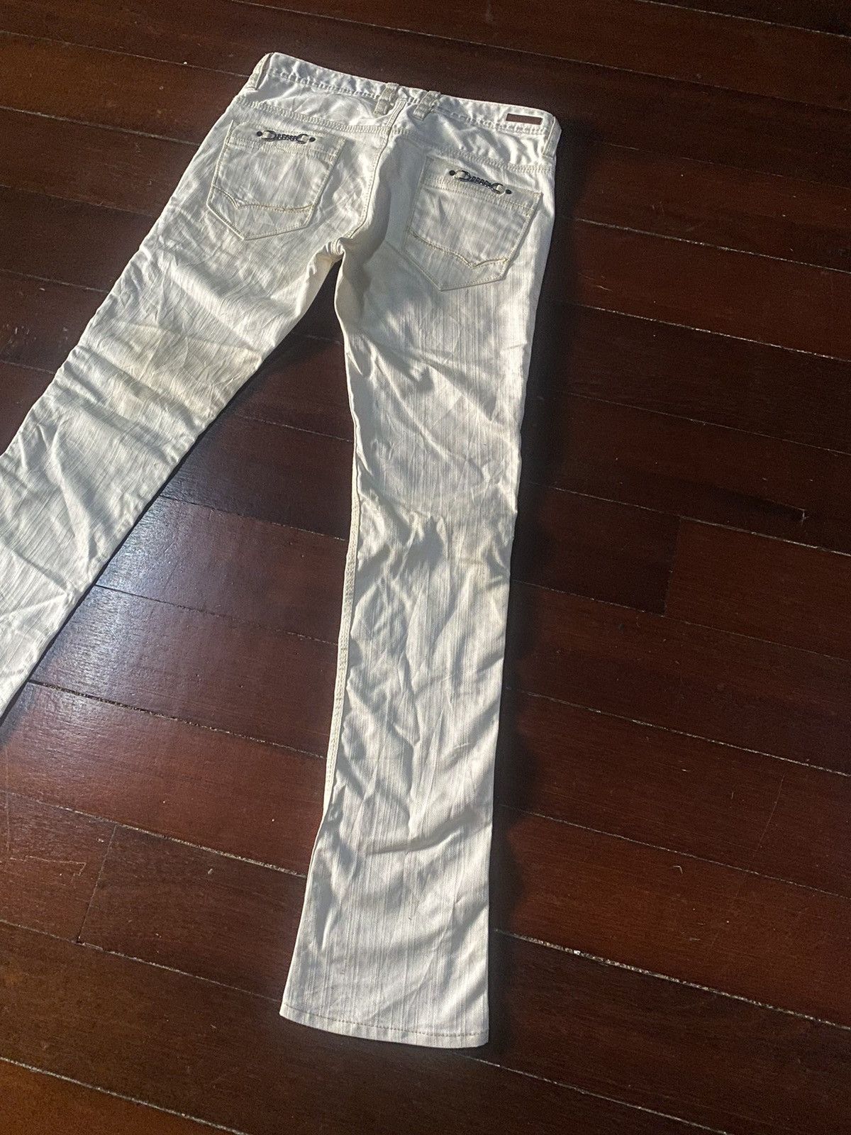 Nicole Club Fire 🔥 design NICOLE CLUB boot cut wide leg low rise jeans Size US 33 - 12 Thumbnail
