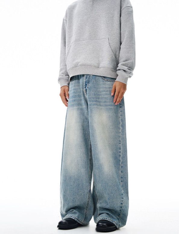 Vintage American retro wide-leg men's loose straight-leg jeans Size US 32 / EU 48 - 4 Thumbnail