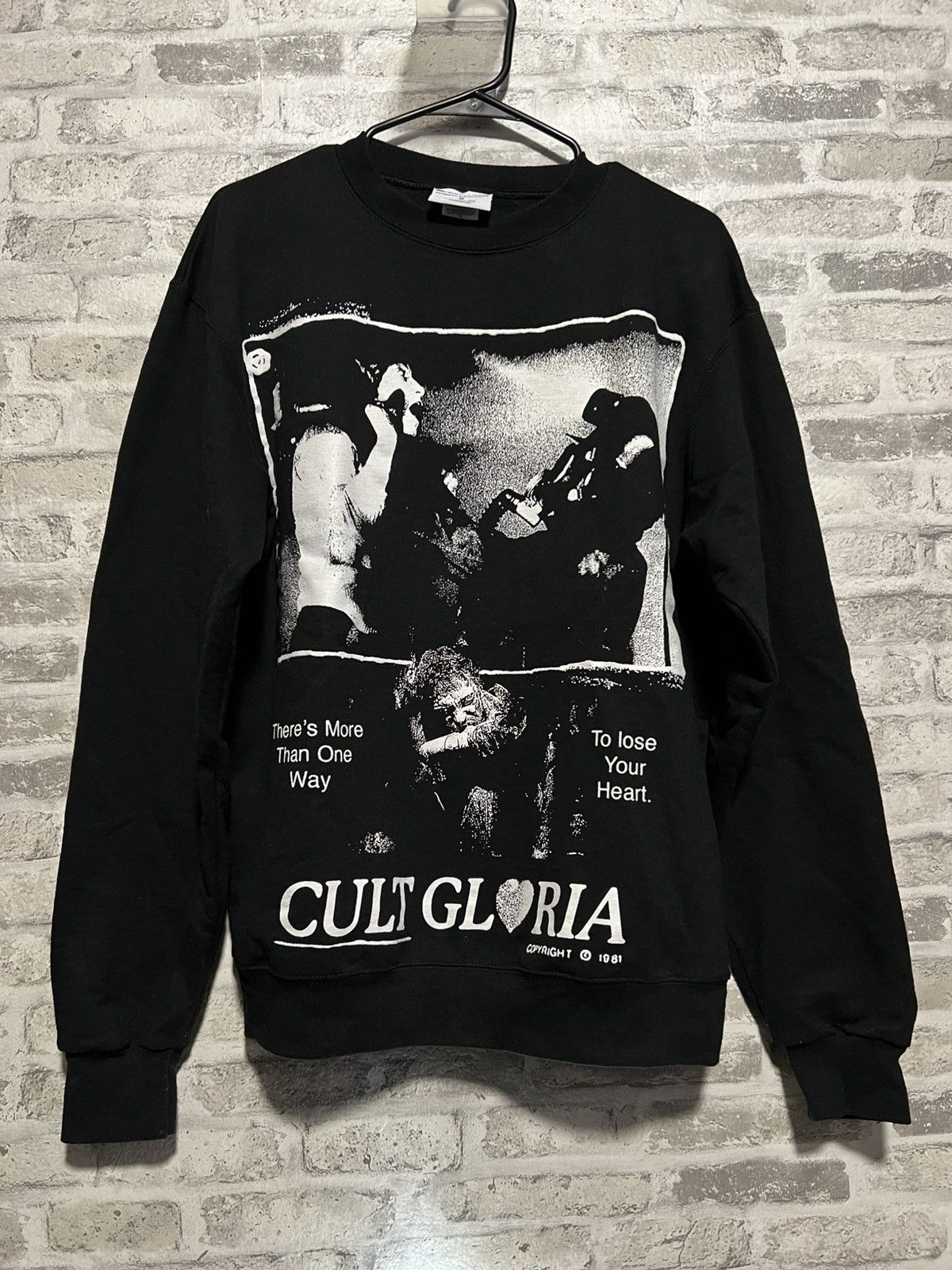 G59 Records CULT GLORIA - VALENTINE CHAMPION CREWNECK (BLACK) MEDIUM Size US M / EU 48-50 / 2 - 1 Thumbnail