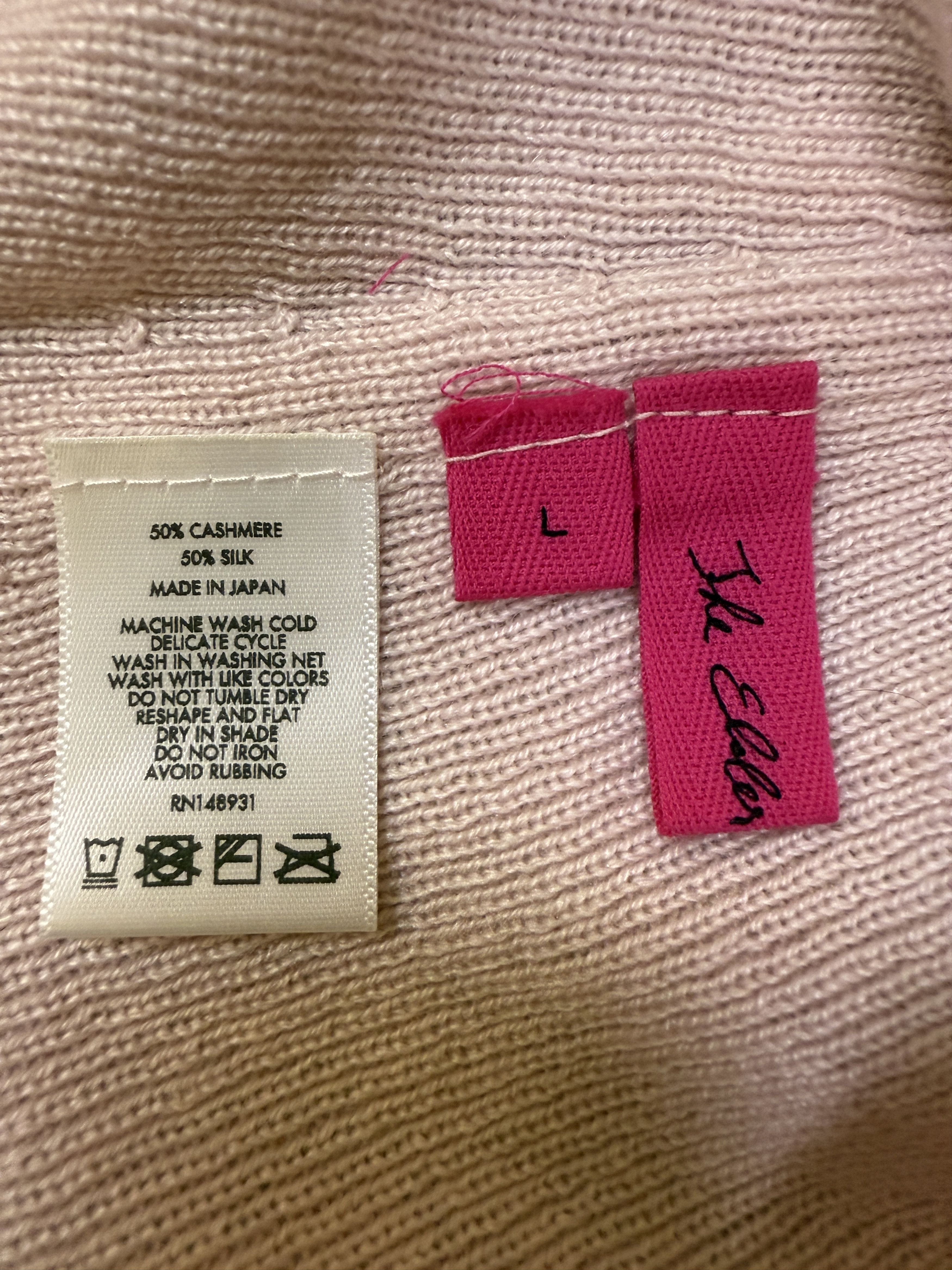 The Elder Statesman $650 The Elder Statesman Delicash Baby Pink Turtleneck Size L / US 10 / IT 46 - 7 Thumbnail
