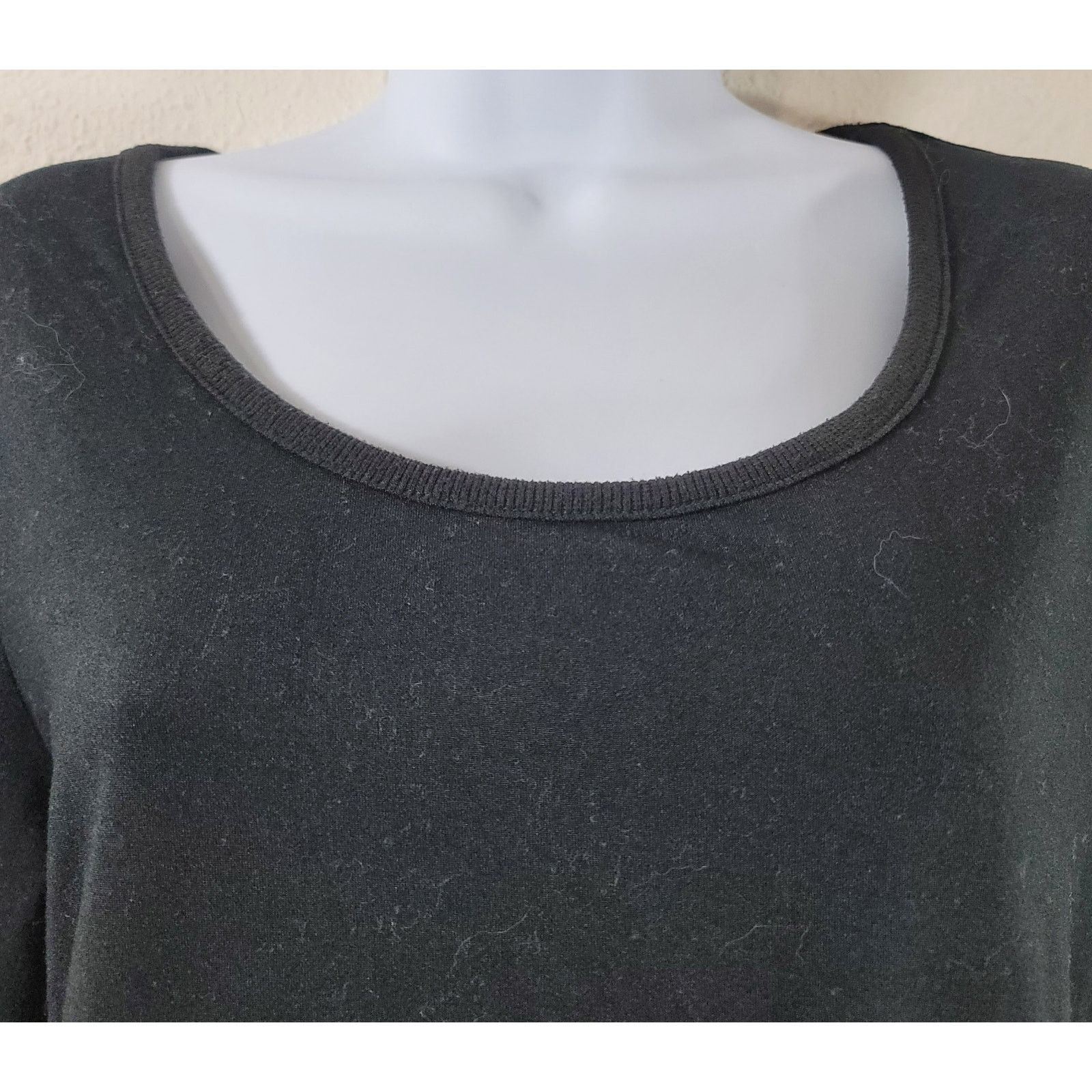 Other FullBeauty Black Round Neck Long Sleeves Top 14 16 Size XL / US 12-14 / IT 48-50 - 6 Thumbnail