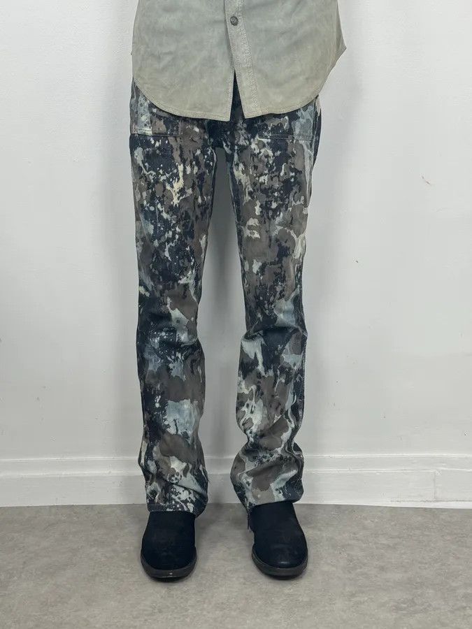 Diesel 2000s Diesel Rust Splash Paint Blue Pants Size US 32 / EU 48 - 2 Thumbnail