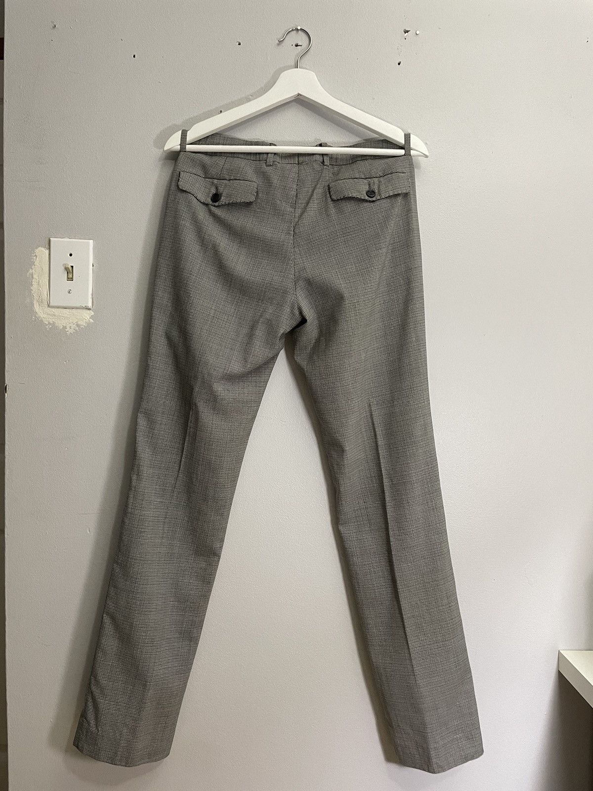Dior × Hedi Slimane Houndstooth Wool Trousers Size US 29 - 2 Thumbnail