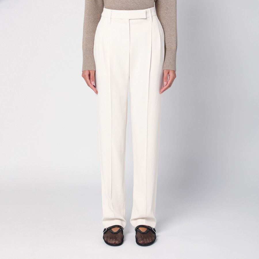o1d2blof0824 Viscose Trousers in White