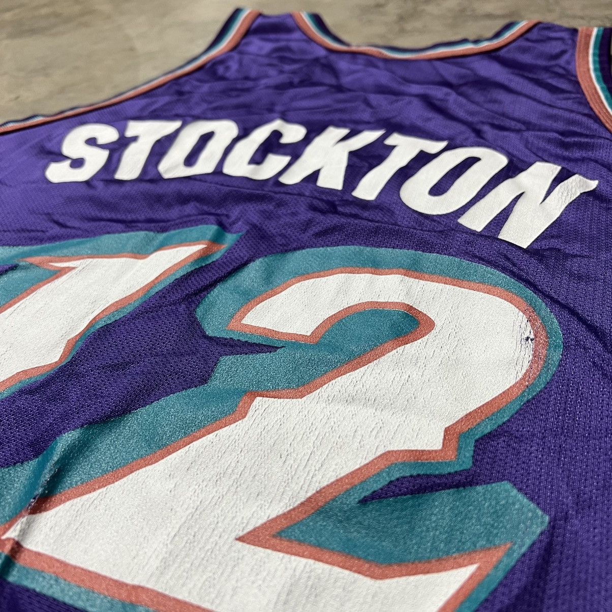 Vintage 90’s NBA Utah Jazz John Stockton #12 Champion Jersey