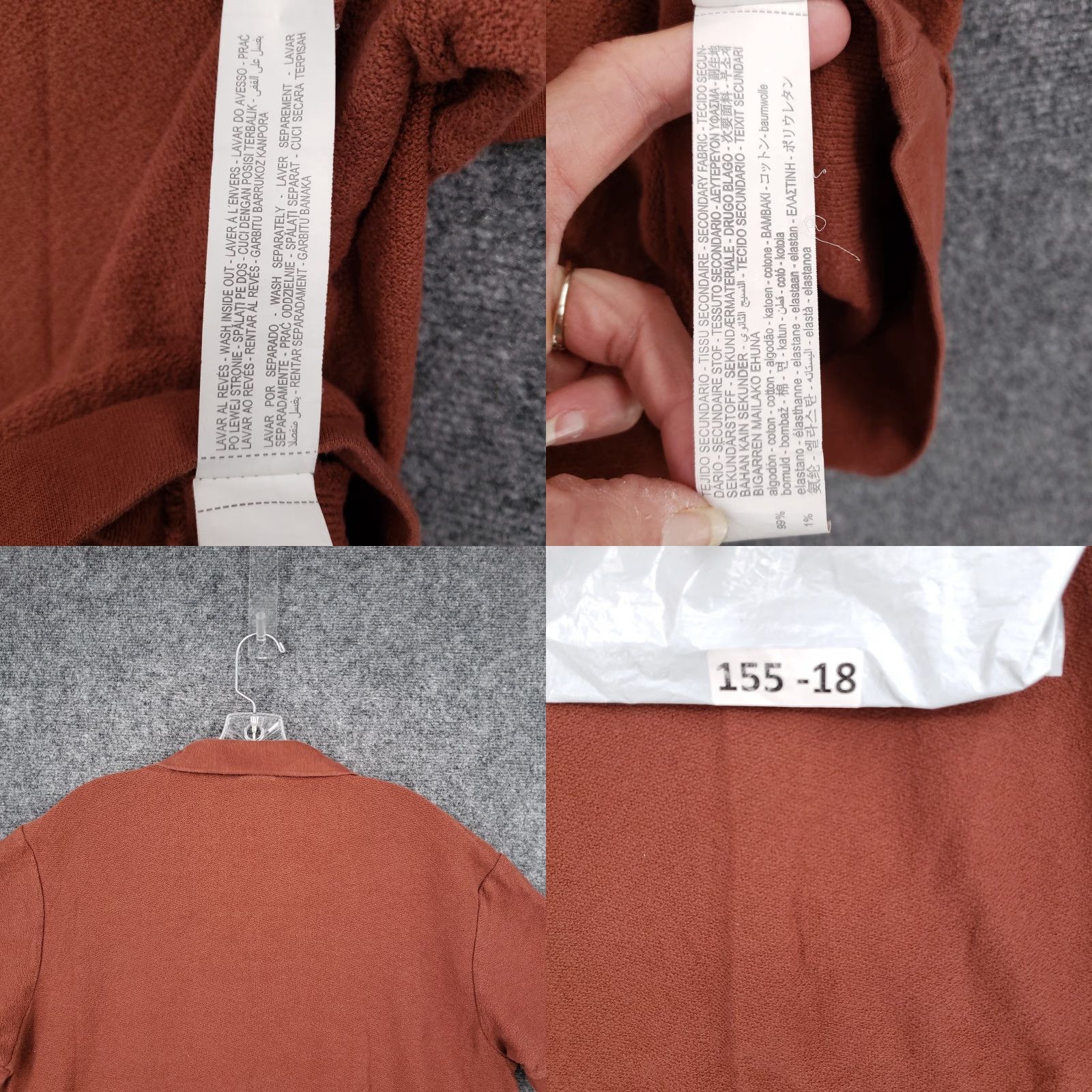 Zara Zara Polo Shirt Mens L Brown Knit Short Sleeve Collared Pullover Polo Shirt Size US L / EU 52-54 / 3 - 8 Thumbnail