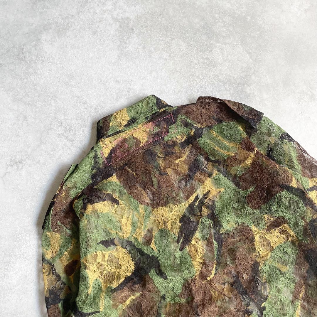Junya Watanabe AD2003 Archive Mesh Camouflage Shirt Size US S / EU 44-46 / 1 - 8 Thumbnail