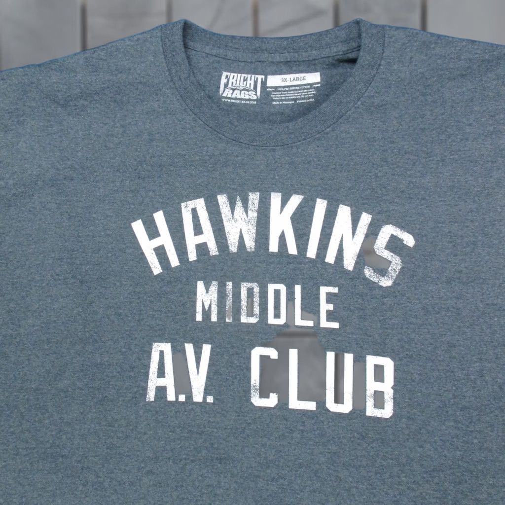 Vintage VINTAGE FRIGHT RAGS STRANGER THINGS Hawkins Middle AV Club T-Shirt 3XL horror sci fi Shirt Men Gray 80s 90s Size US XL / EU 56 / 4 - 1 Thumbnail