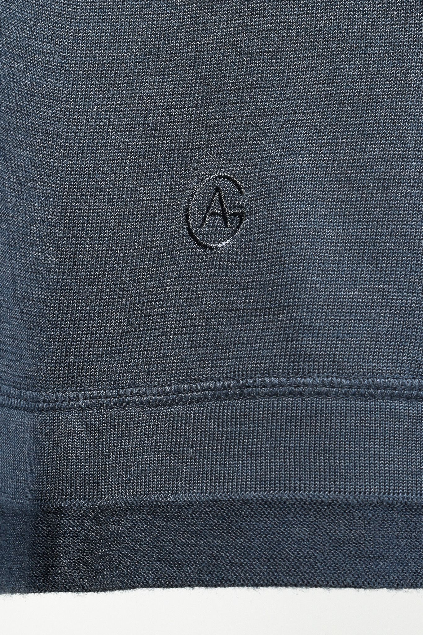 Armani Collezioni Armani Collezioni Blue Silk-Blend Pieced Long Sleeve T-Shirt Size US M / EU 48-50 / 2 - 7 Thumbnail