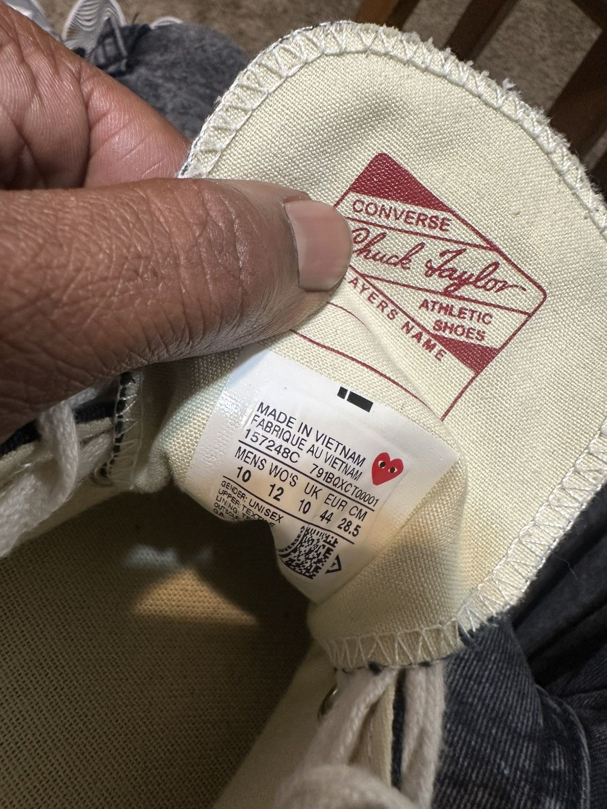 Converse Vintage Converse chuck “comme des garcons” 2017 size 10 Size US 10 / EU 43 - 8 Thumbnail