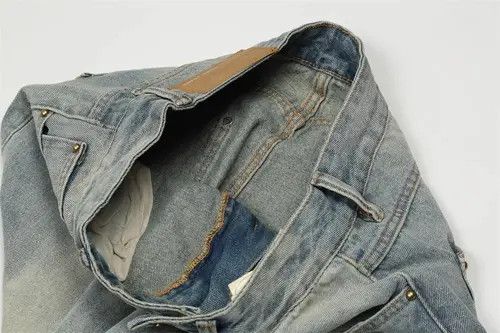 Japanese Brand × Jean Light blue washed distressed trendy loose straight jeans Size US 32 / EU 48 - 4 Thumbnail