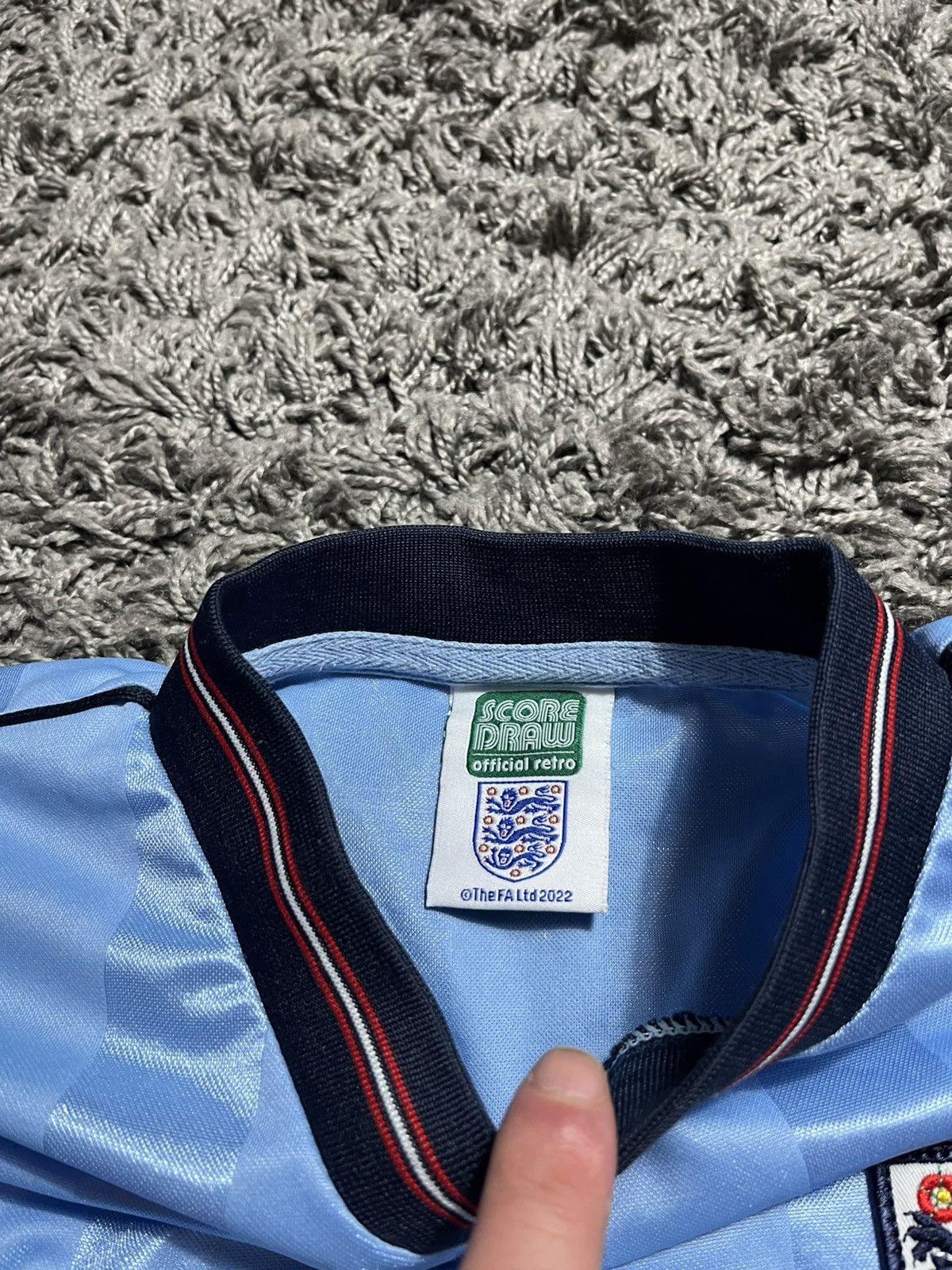 Vintage SCORE DRAW ENGLAND 1986 THIRD FORM NEW RELEASES JERSEY TEE Size US S / EU 44-46 / 1 - 3 Thumbnail