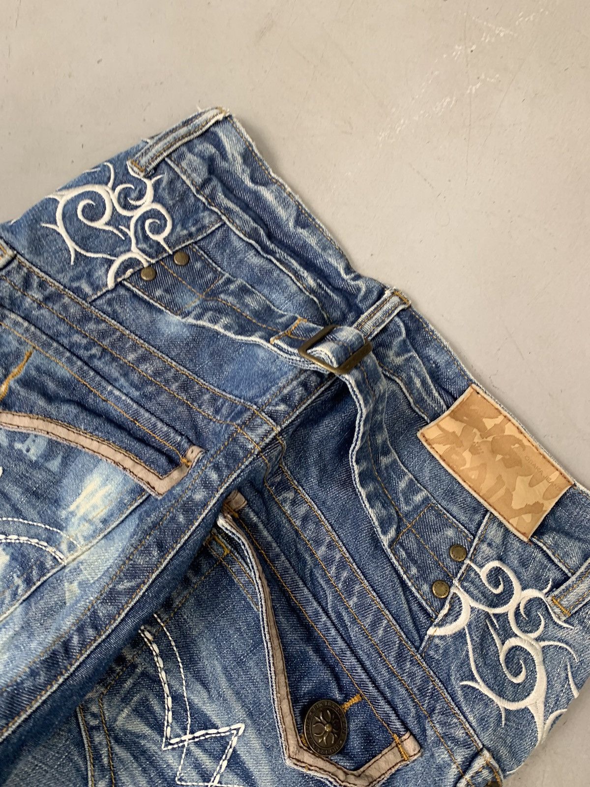 Japanese Brand Vintage big train embroidered denim Size US 30 / EU 46 - 4 Thumbnail