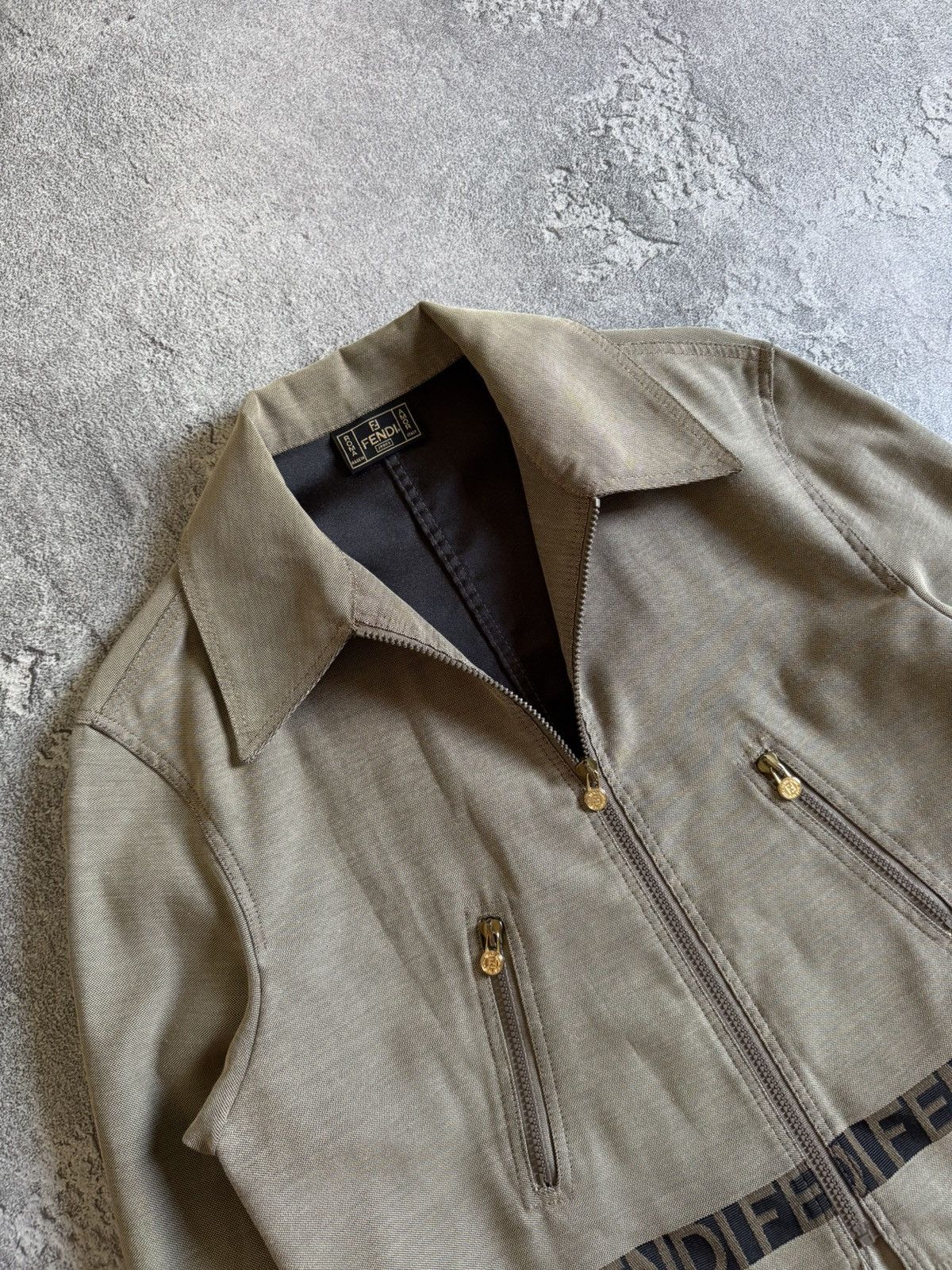 Fendi FENDI retro vintage zip jacket blazer bomber monogram 90s Size M / US 6-8 / IT 42-44 - 2 Thumbnail