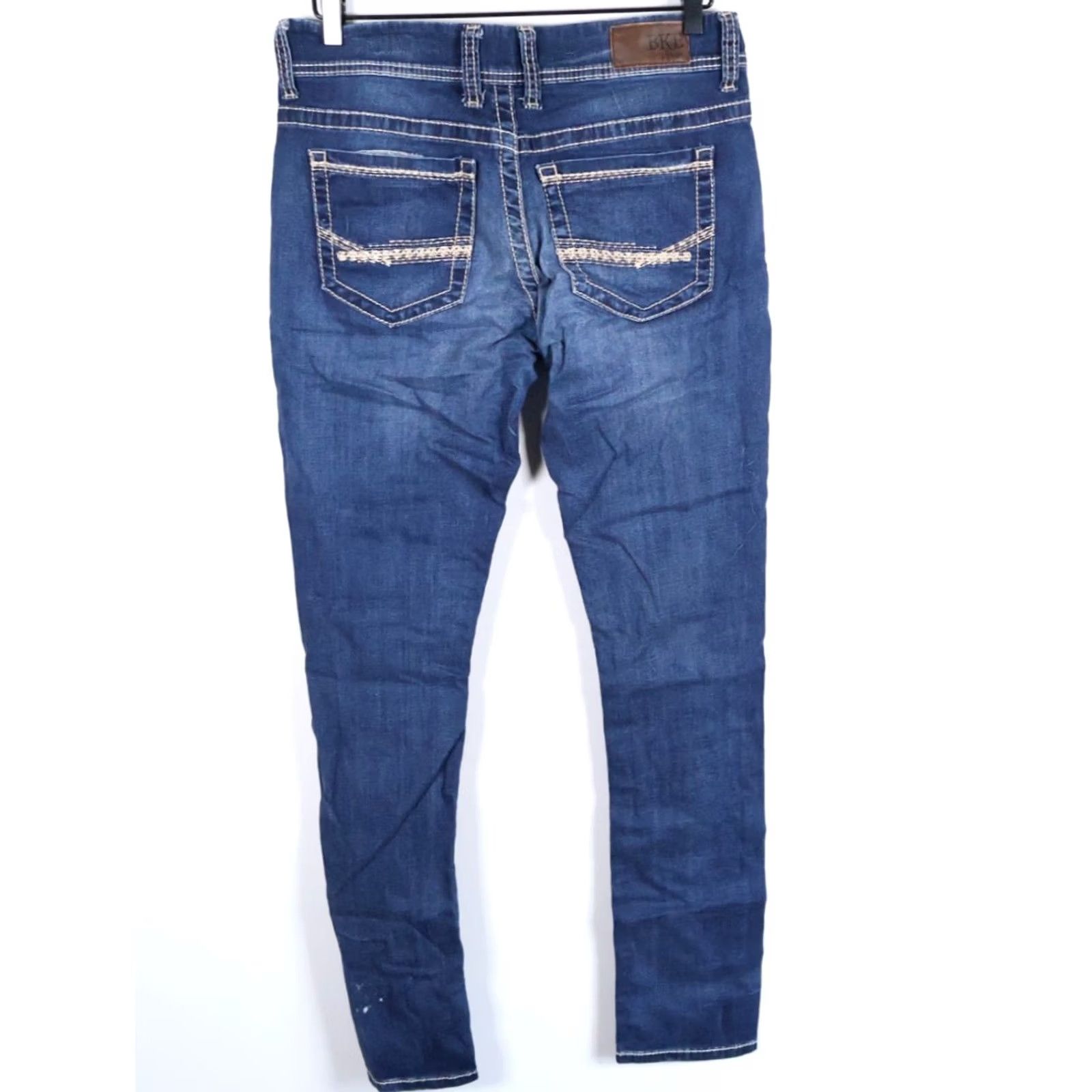 Vintage BKE Payton Jeans Women's 34 x 32 Denim Low Rise Skinny Stretch Blue 5-Pocket Design Slim Regular Cotton-Lycra Zip Fly Mens? Size 24" / US 00 / IT 34 - 2 Thumbnail