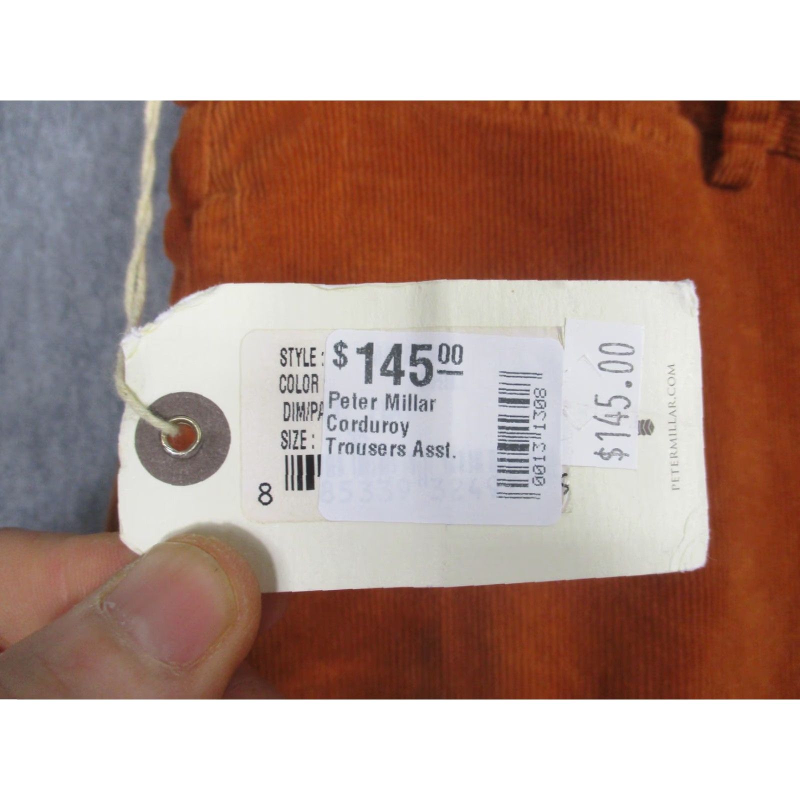 Peter Millar Peter Millar Pants Mens 35x36 Orange Corduroy Chino Antique Wash Stretch Casual Size US 35 - 4 Thumbnail