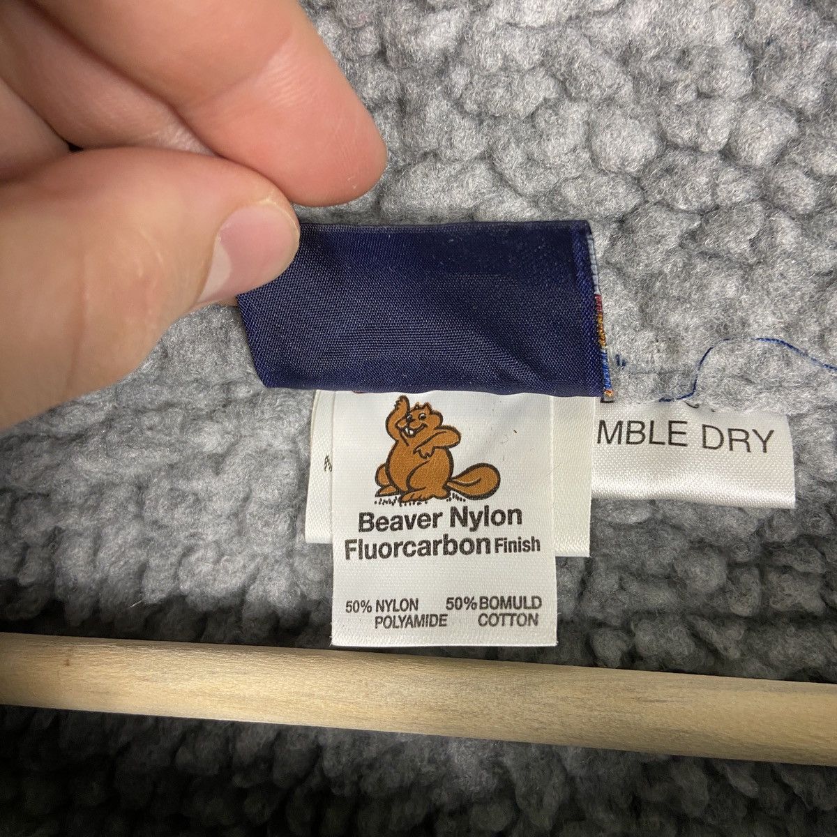 Vintage Vintage 90s Dickies Grafter Beaver Nylon Fleece Pullover Size US XXL / EU 58 / 5 - 8 Thumbnail