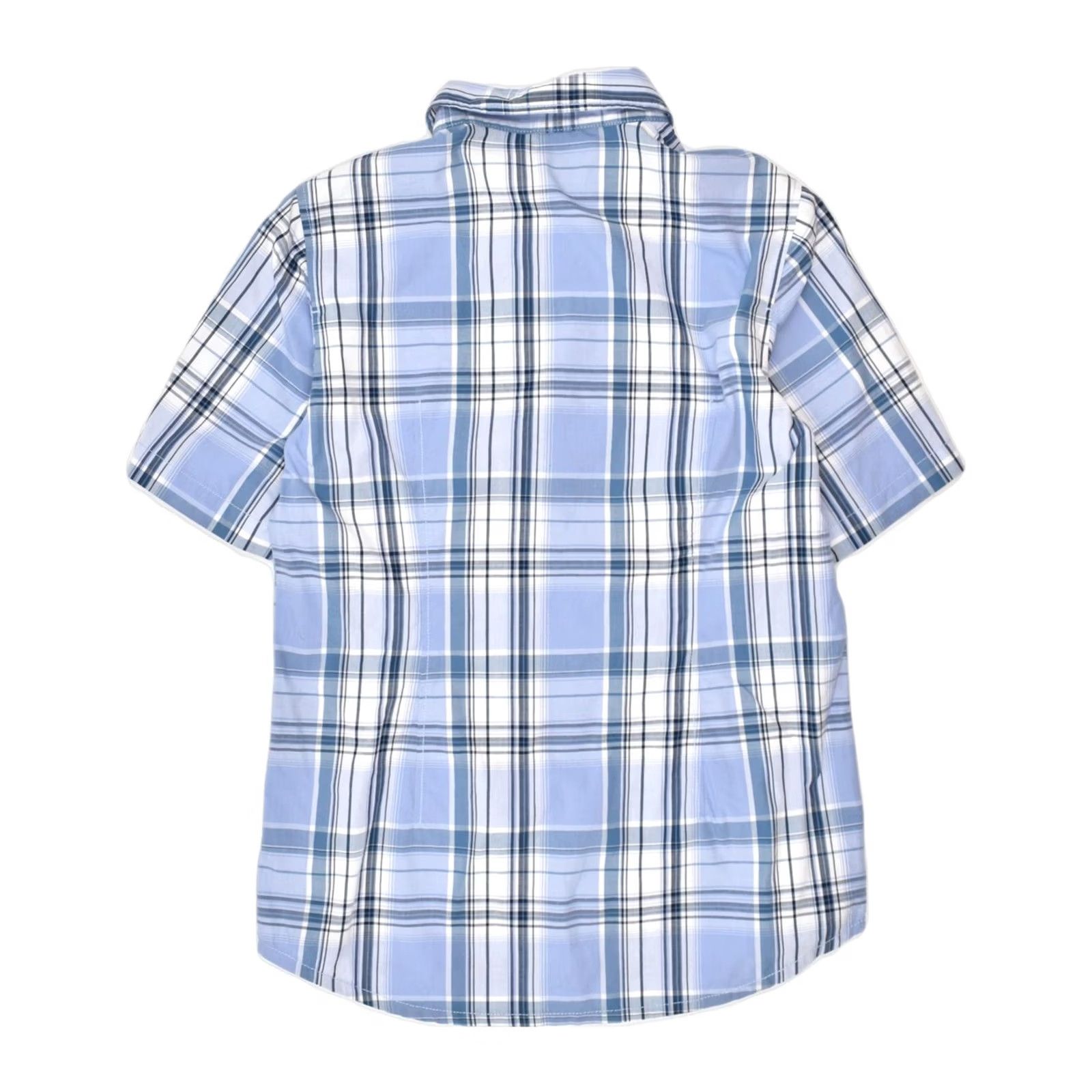 Jack Wolfskin JACK WOLFSKIN Womens Shirt Blue Check Cotton XS UK 6 Short Sleeve Size M / US 6-8 / IT 42-44 - 2 Thumbnail