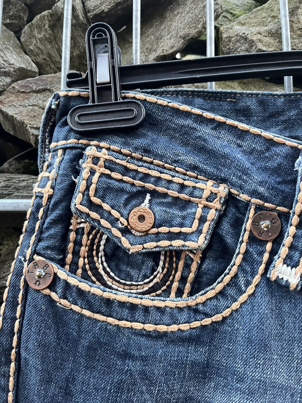 True Religion True Religion Japanese Jeans White Stitch Denim Rare Vintage Size US 31 - 5 Thumbnail