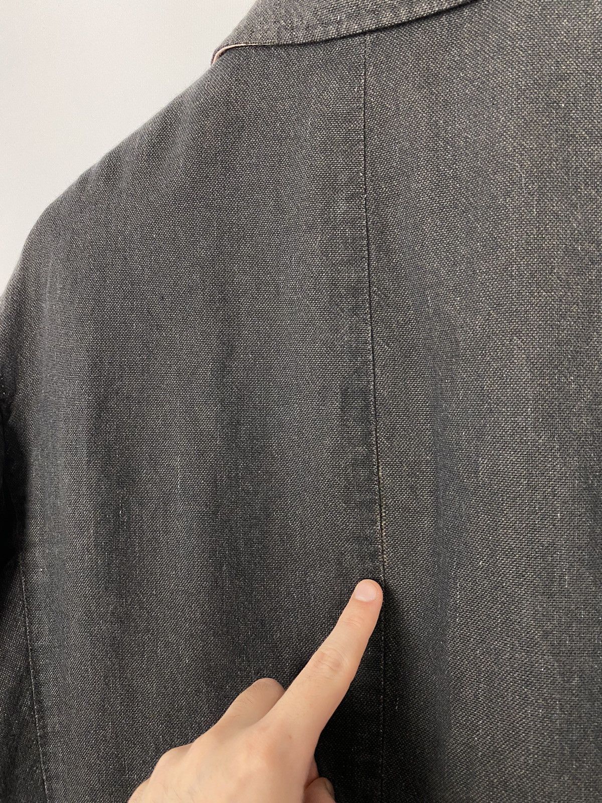 SARTORIO Sartoria Condotti Napoli Brownish Gray Washed Cotton Blazer Size 52R - 9 Thumbnail