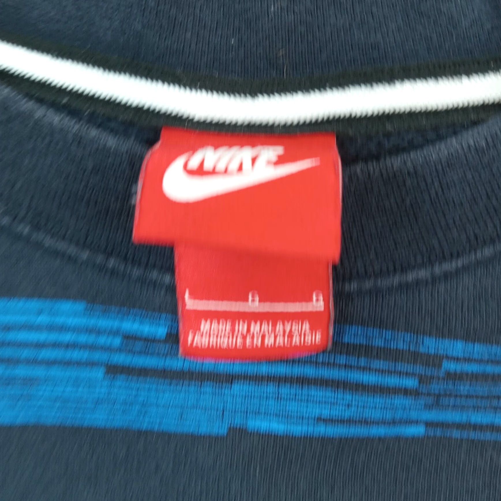 Nike Nike Blue Striped Long Sleeve Sweatshirt Womens Large Pullover Gym Size L / US 10 / IT 46 - 5 Thumbnail