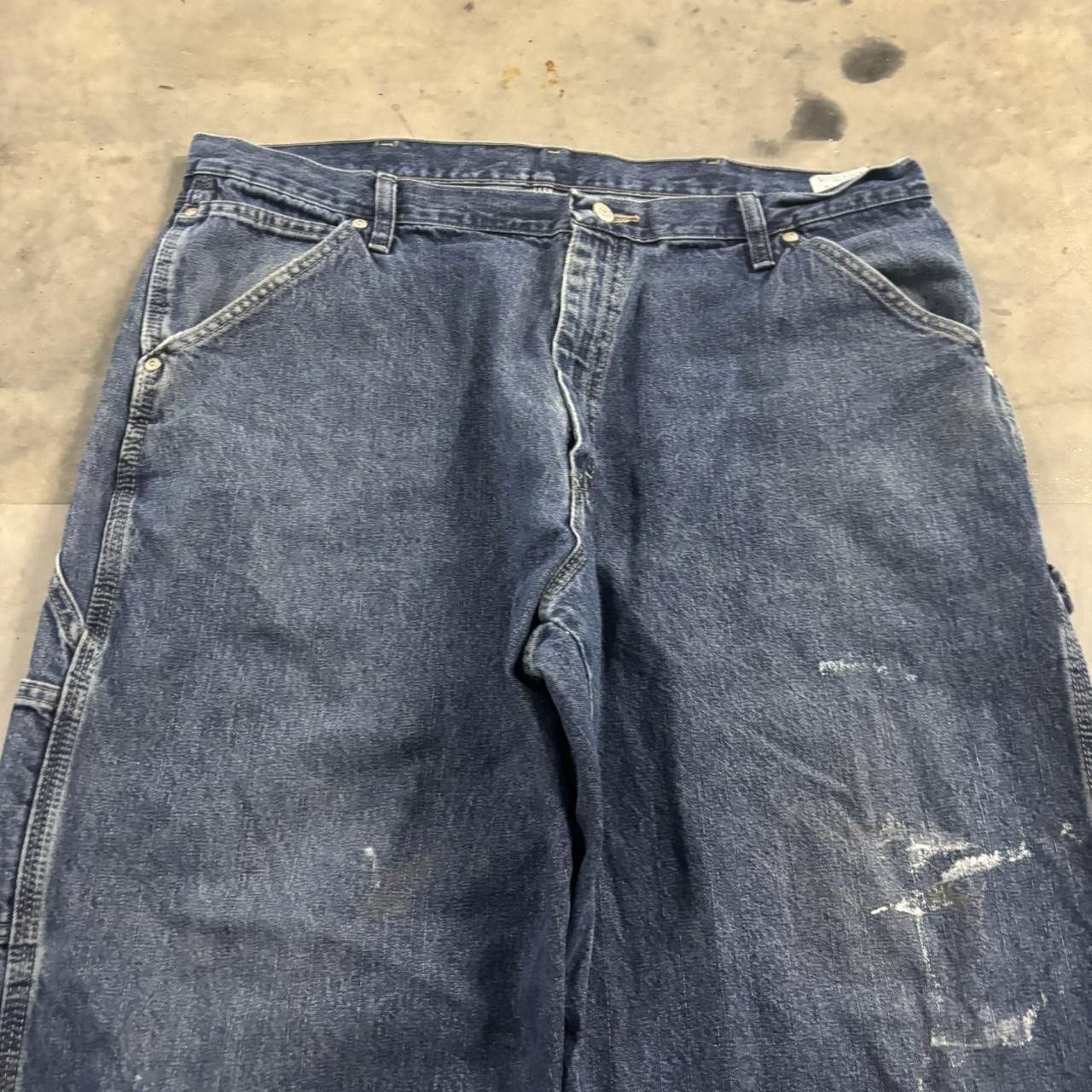 Vintage Crazy Vintage Y2K/2000s Baggy Dark Wash Skater Carpenter Denim Jeans! 38x32 Size US 38 / EU 54 - 5 Thumbnail