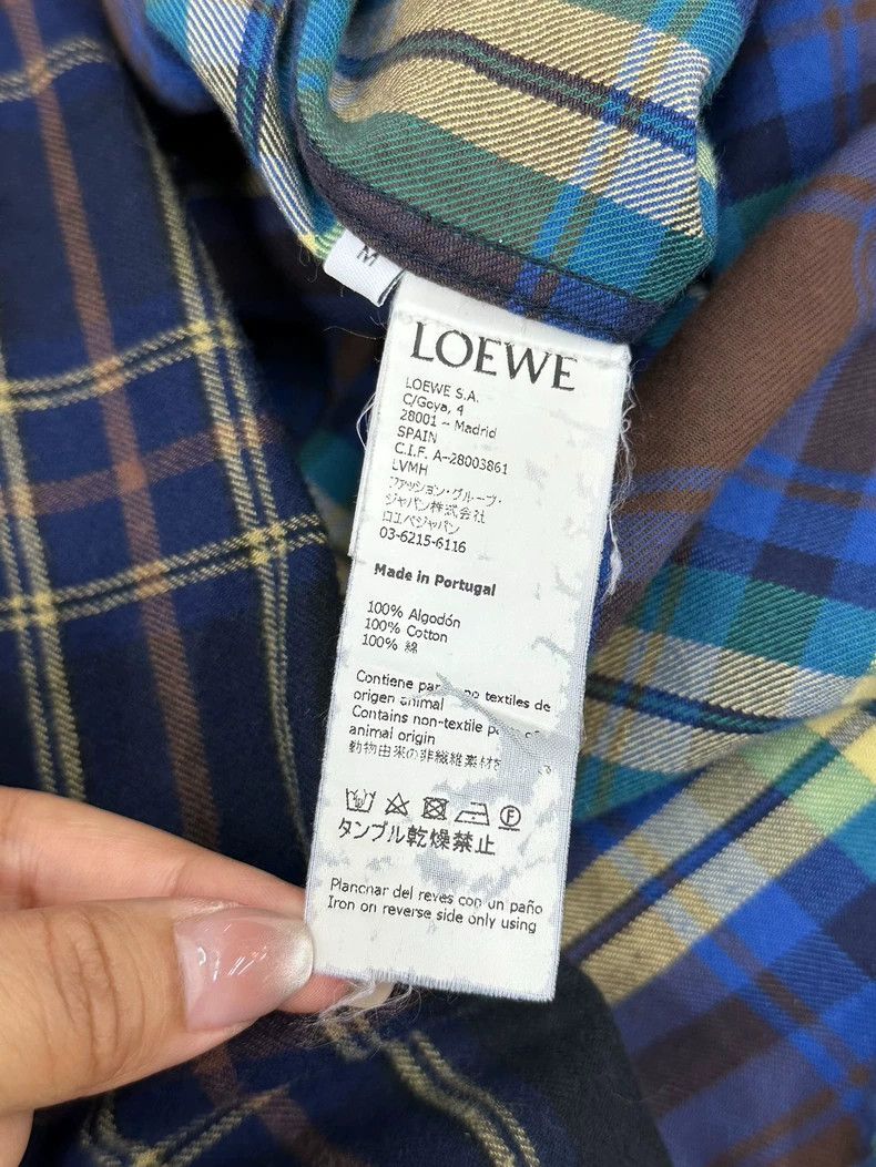 Loewe Loewe Blue checkered shirt long-sleeve top Size M / US 6-8 / IT 42-44 - 5 Thumbnail