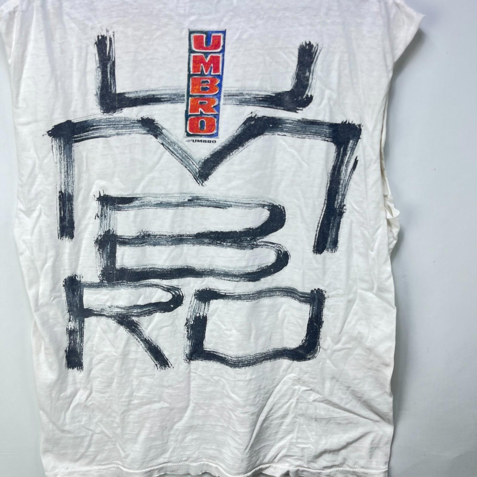 Umbro Vintage 90s Ombro Sleeveless Shirt Made in USA Large Size US L / EU 52-54 / 3 - 2 Thumbnail